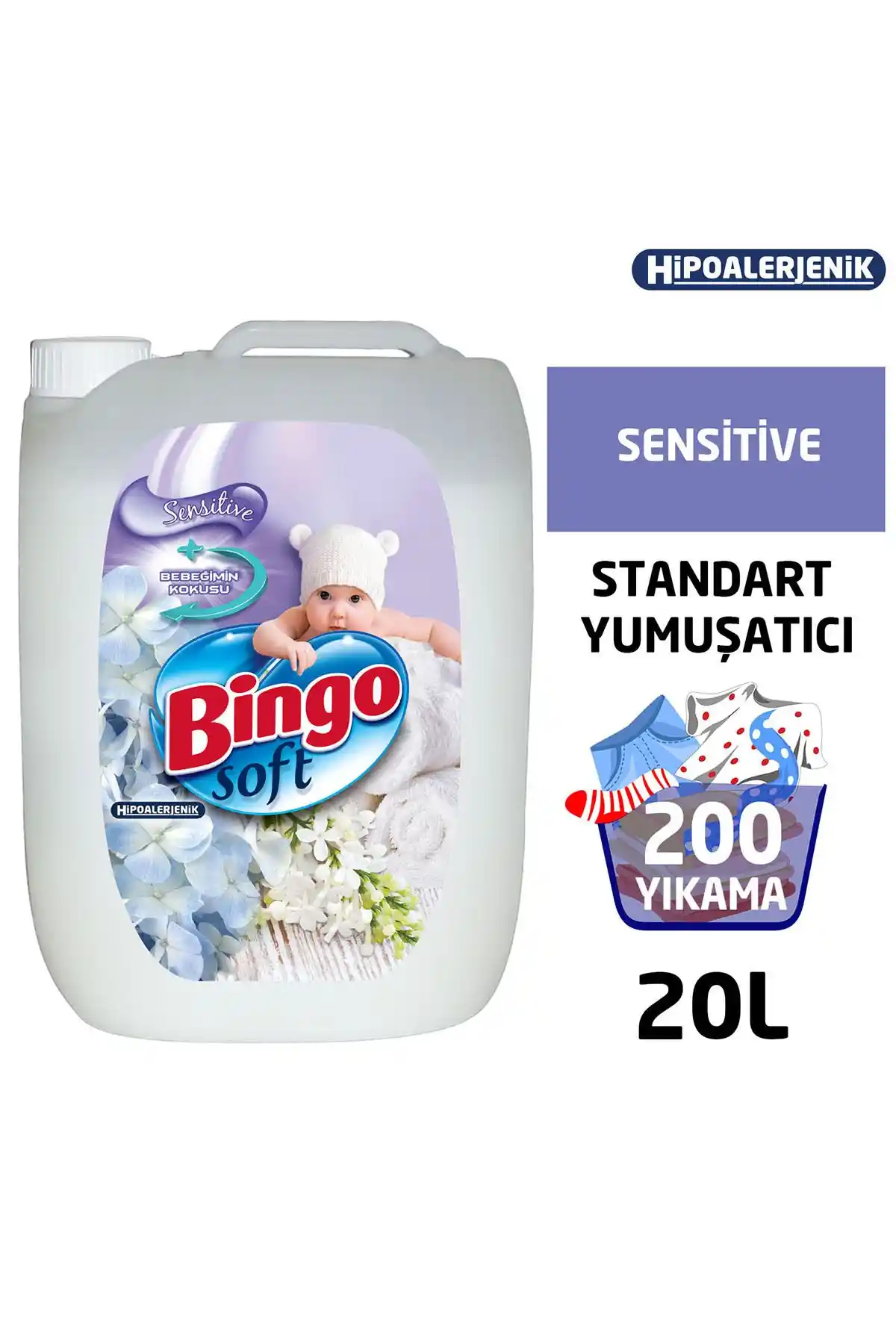 Bingo Soft Sensitive Çamaşır Yumuşatıcı 5 L Ekonomik Paket ile Temizlikte Yeni Dönem