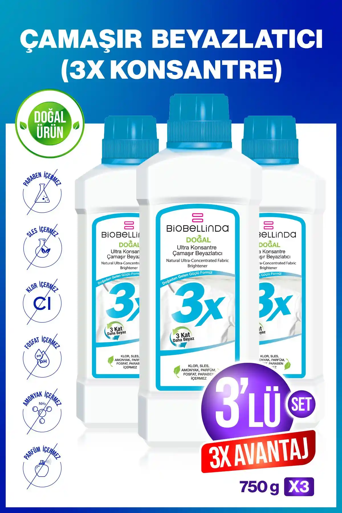 BioBellinda 3'lü Ultra Konsantre Çamaşır Beyazlatıcı Ürünü ve Kullanım İpuçları