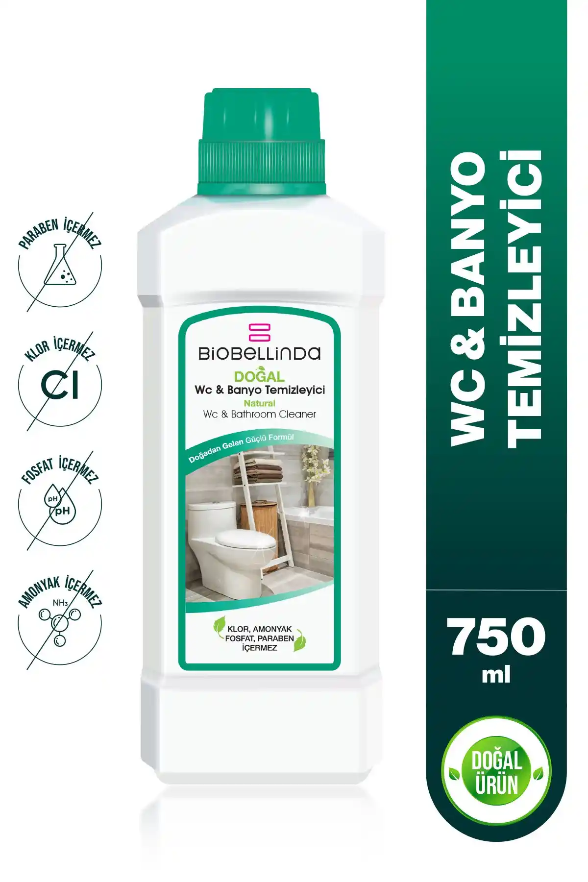 BioBellinda Wc & Banyo Temizleyici: Doğa Dostu Güçlü Hijyen ve Ferahlık Sağlar
