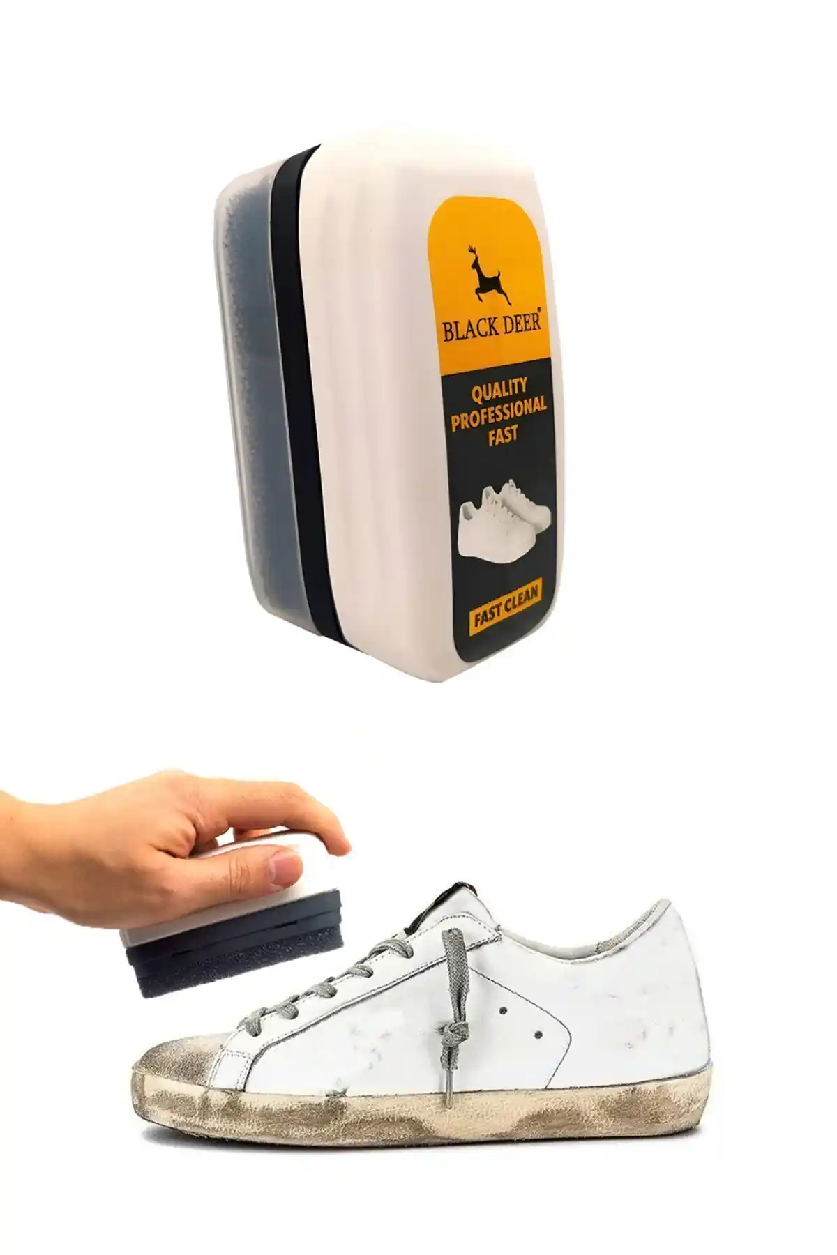 BLACK DEER Fast Clean Spor ve Günlük Ayakkabı Temizleme Süngeri ve Köpük Sistemi