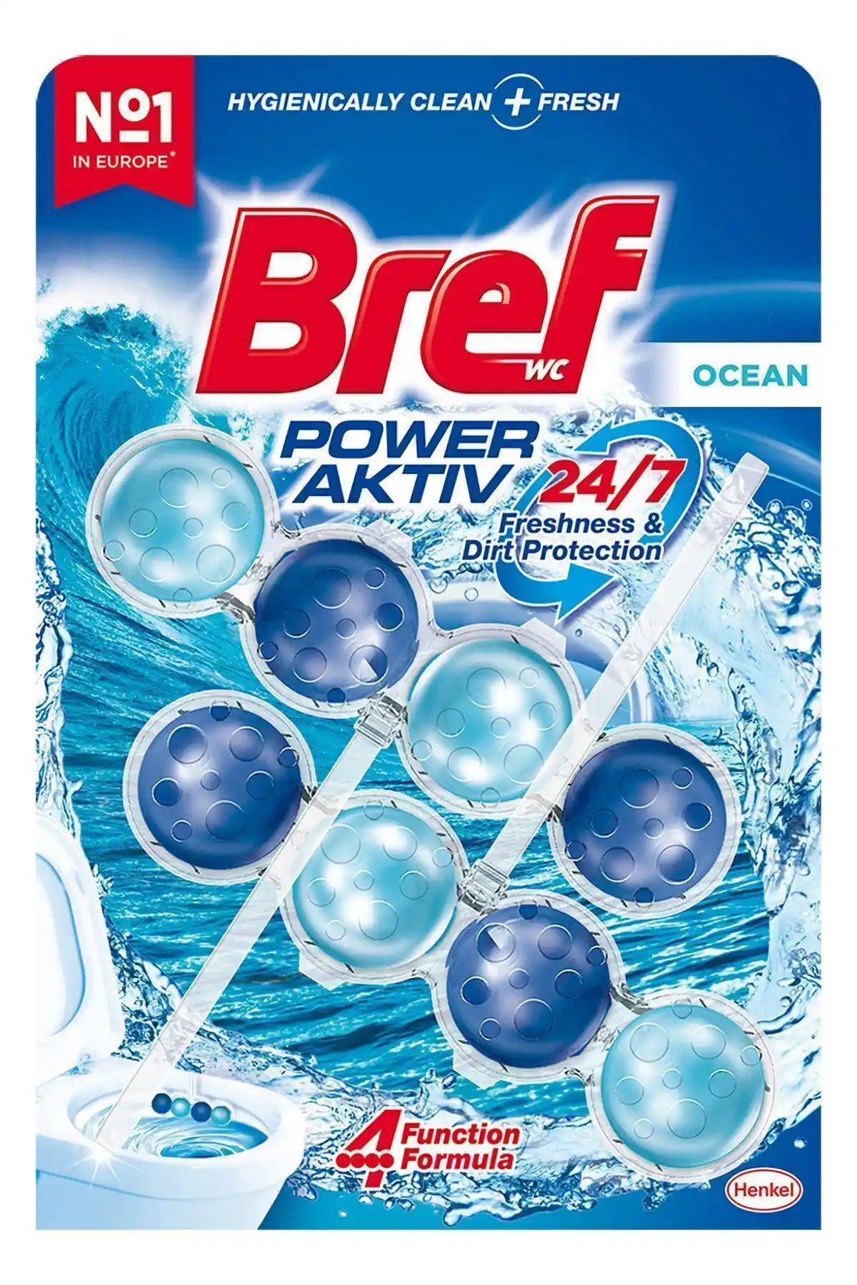 Bref Power Aktiv Katı Klozet Blok Okyanus: Pratik ve Ferahlatıcı Temizlik Çözümü