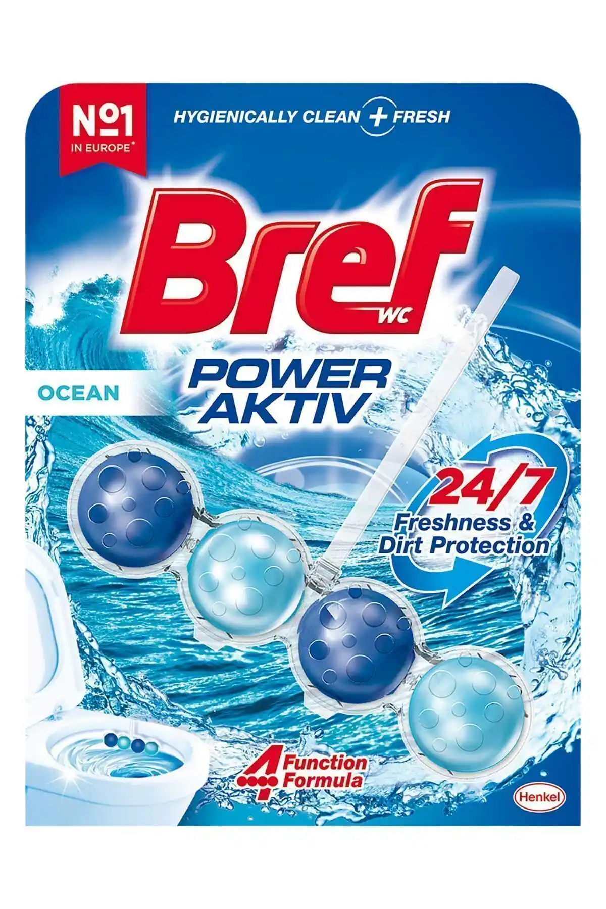 Bref Power Aktiv Okyanus SinglePack: Temizlik ve Ferahlık Sağlayan Klozet Bloğu Ürünü