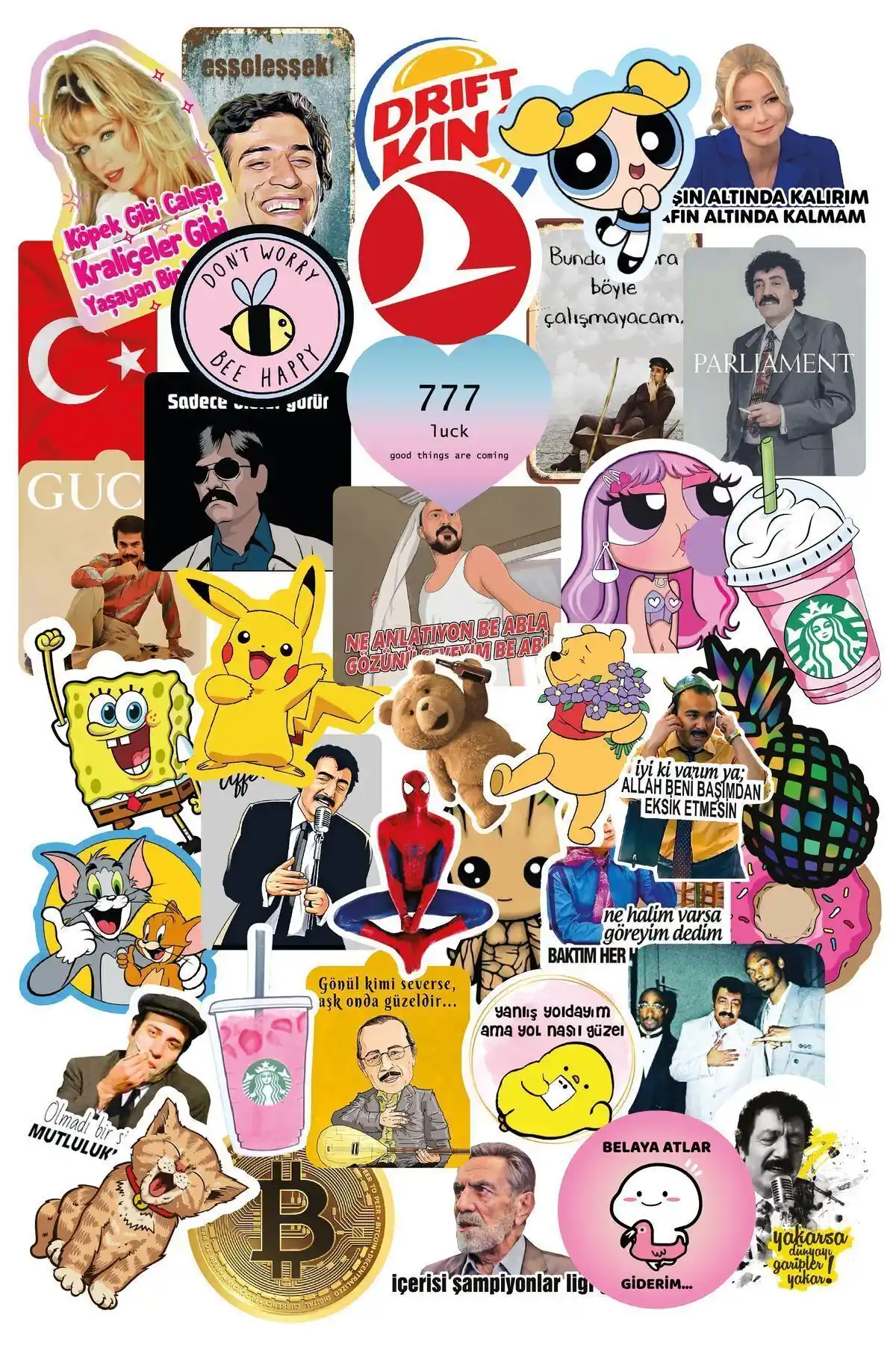 ByMeyla 1001MODEL Karışık Dekoratif Oto Kokusu ve Aksesuarları 50 Adet Ürün