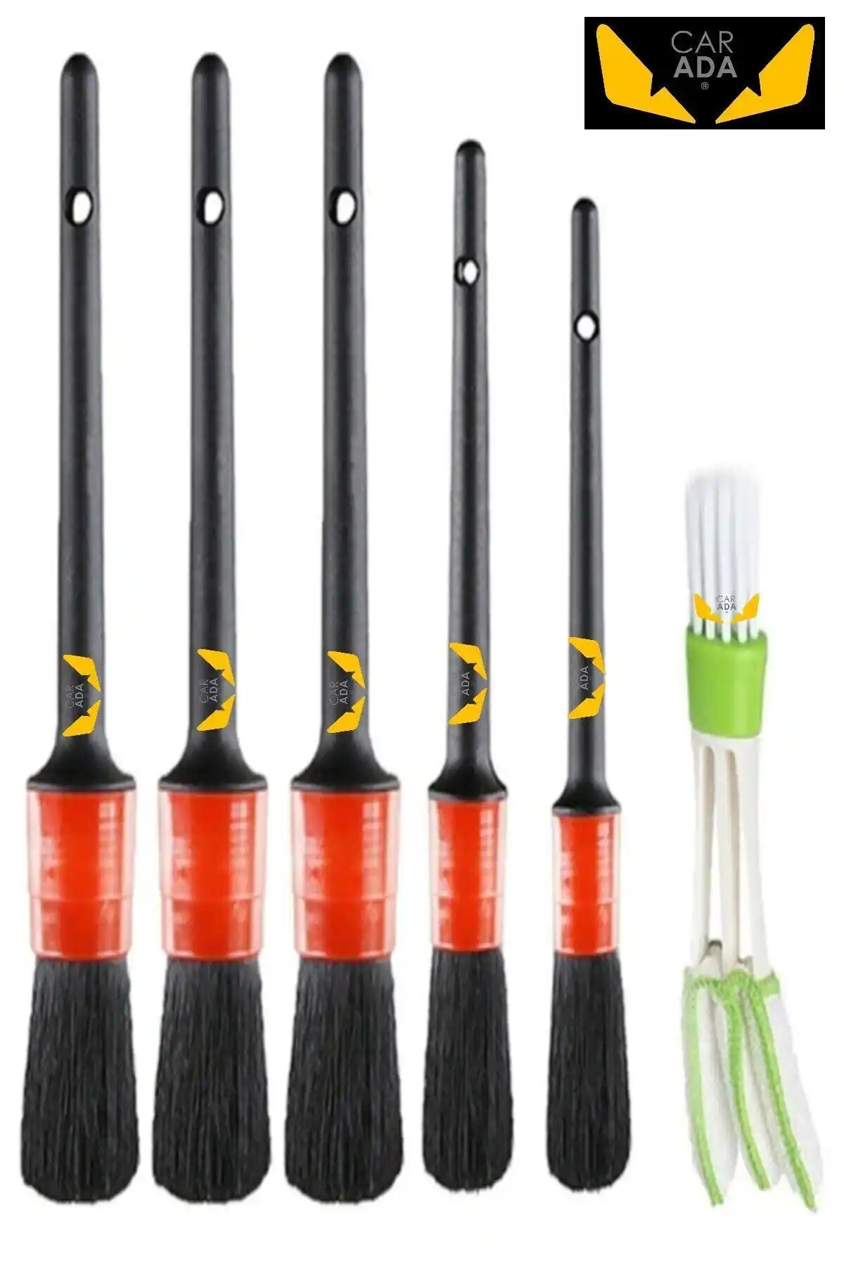 CarAda 6'lı Oto Detay Fırçası Seti ile Aracınızı Güvenle Temizleyin