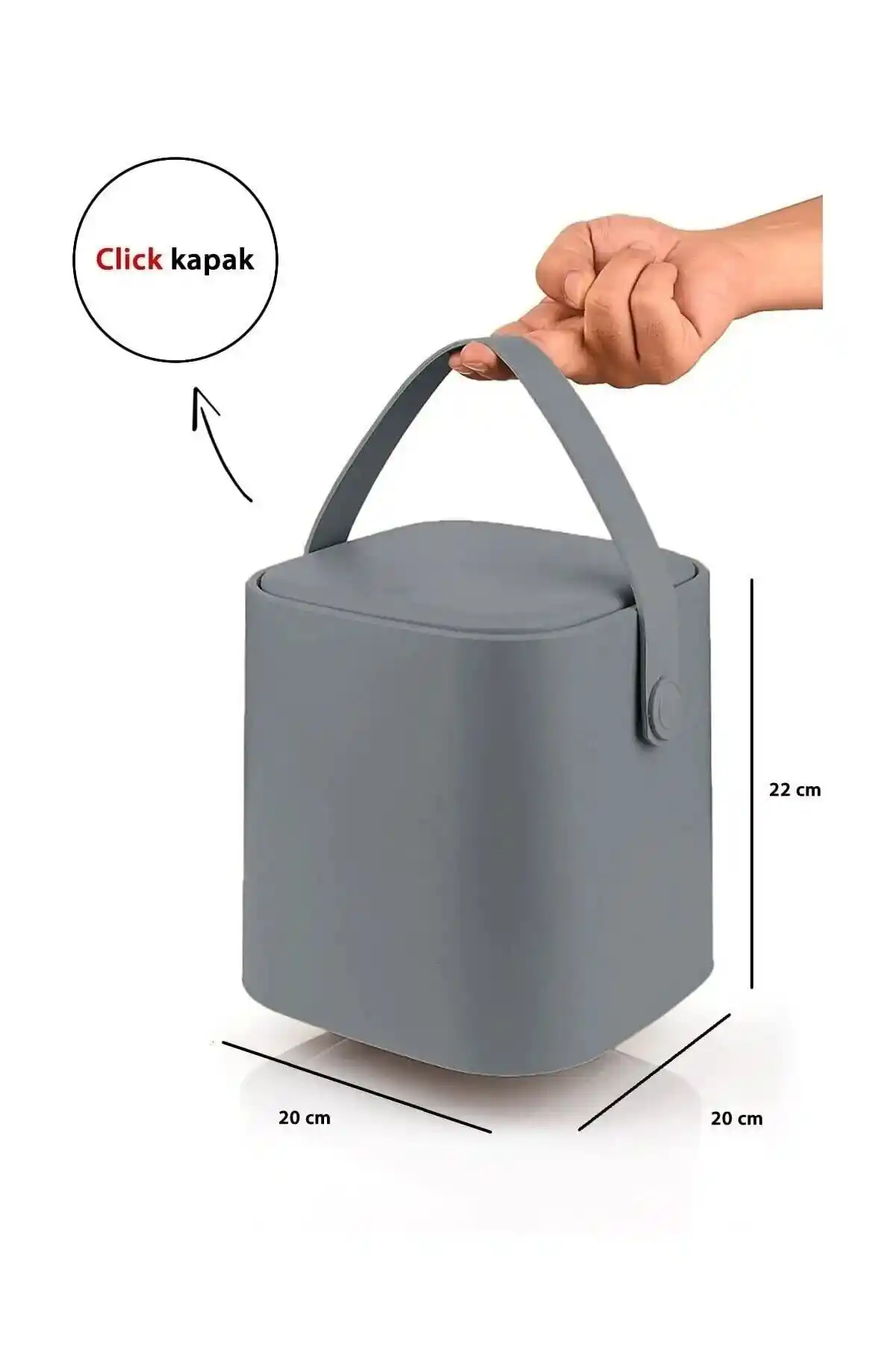 Carat Home Kapaklı İç Kovalı Çöp Kovası Modern ve Pratik Mutfak Aksesuarı