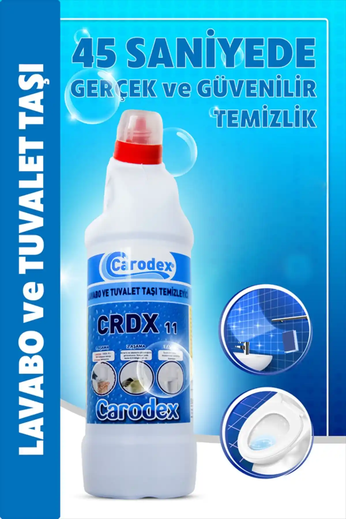 Carodex Lavabo ve Tuvalet Taşı Temizleyici: Yüksek Performanslı Hijyen ve Parlaklık Sağlar