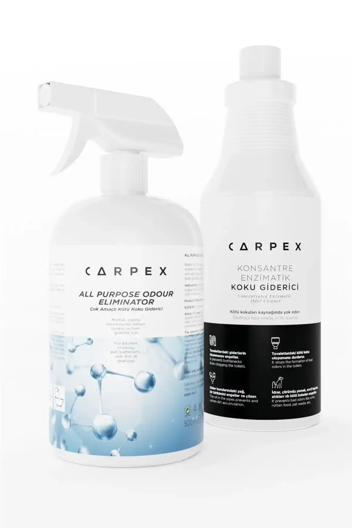 Carpex Enzimatik ve Çok Amaçlı Kötü Koku Giderici Set Türkiye Menşei Ürün