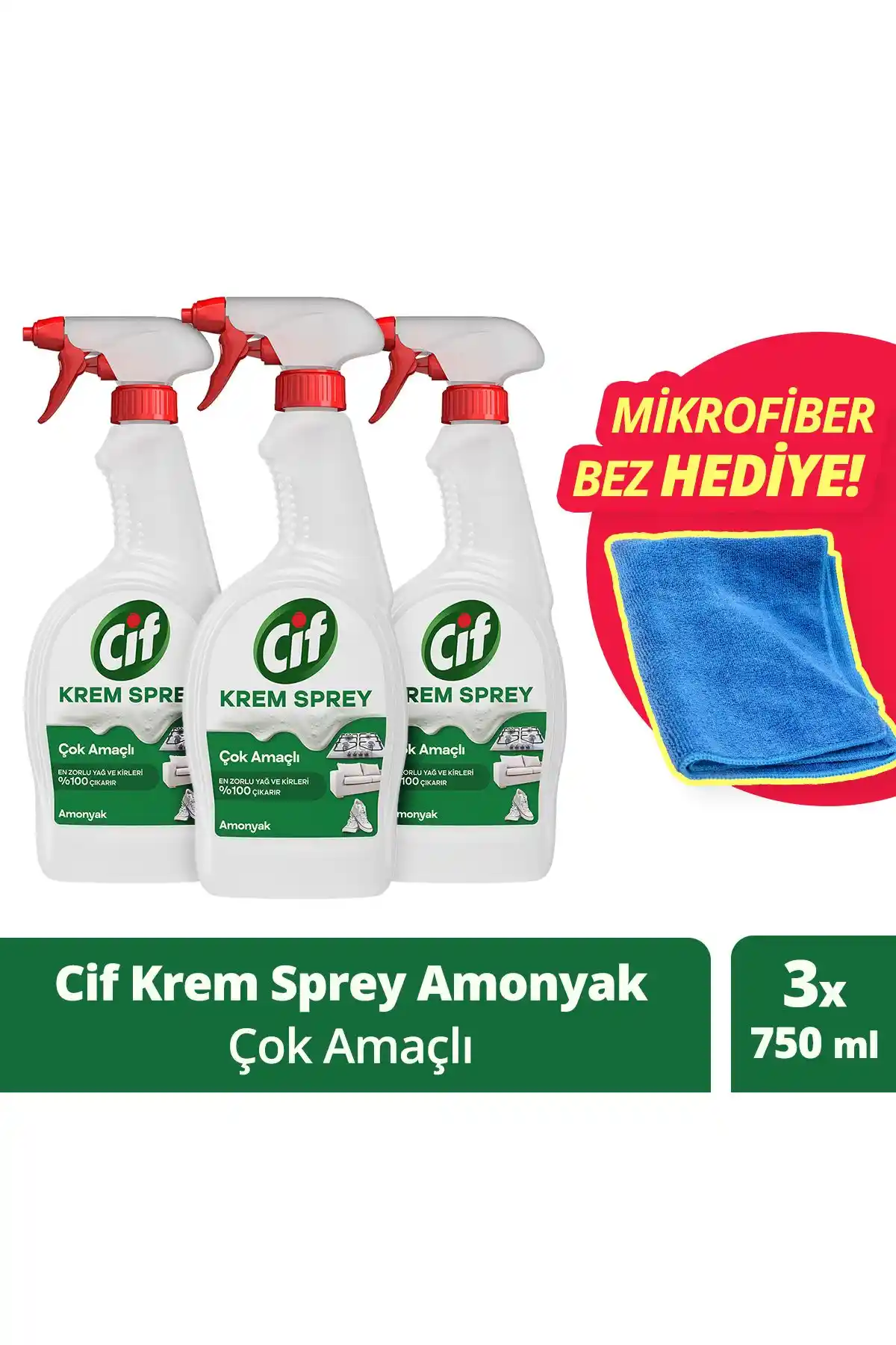 Cif Çok Amaçlı Yüzey Temizleyici: Güçlü ve Çok Yönlü Temizlik Çözümü 750 ml