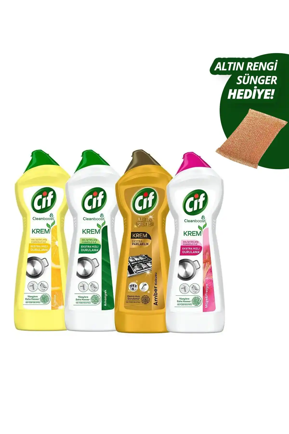 Cif Krem Altın Işıltısı ve Yüzey Temizleyici Karşılaştırması