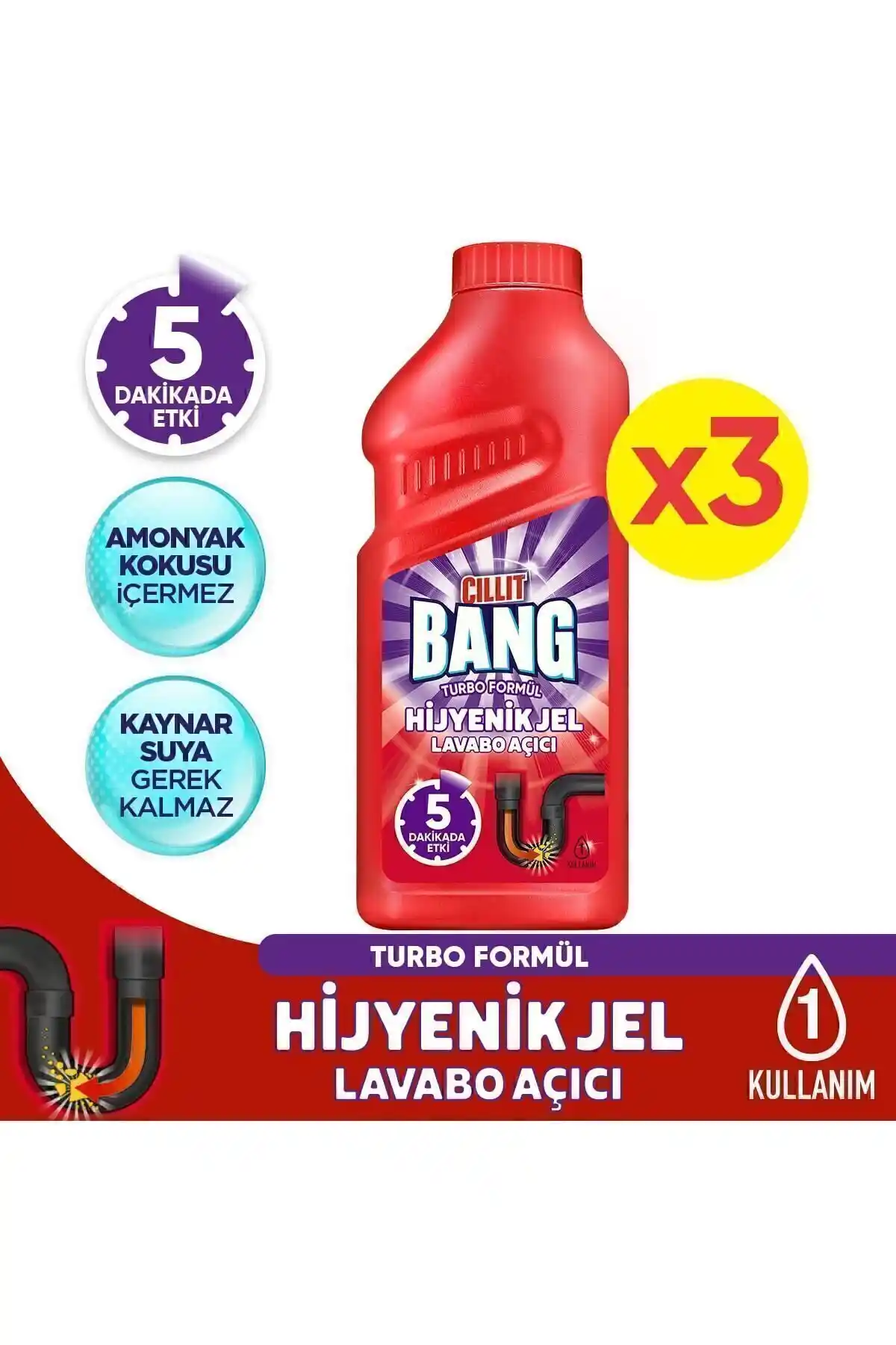 Cillit Bang Hijyenik Gider Lavabo Açıcı Jel ve Turbo Model Karşılaştırması