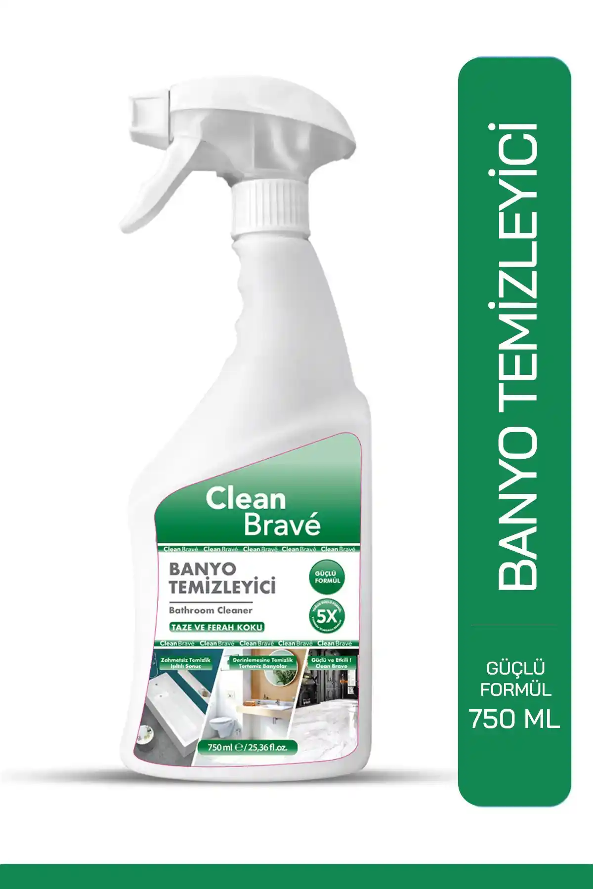 CleanBrave Ultra Güçlü Formül Sprey ile Banyonuzda Hijyen ve Parlaklık Sağlayın