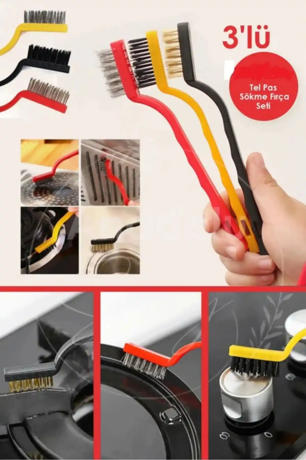 Çok Amaçlı Temizlik Fırçaları Seti Pas ve Kirle Mücadelede Etkili Çözüm