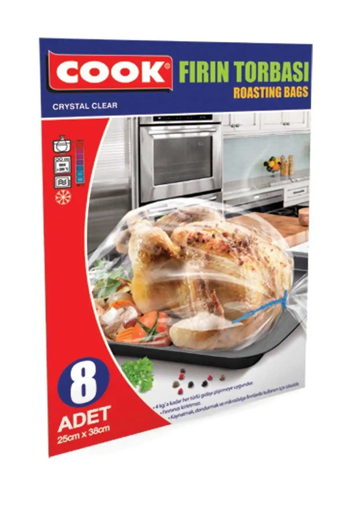 COOK Fırın Torbası Standart Boy 25x38 cm Sağlıklı ve Pratik Pişirme Çözümü