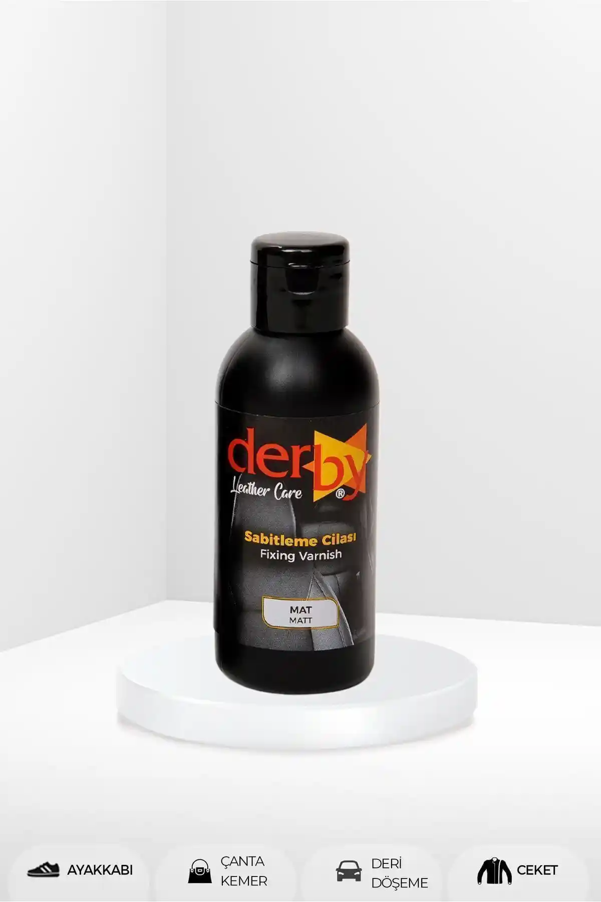 Derby Boya Sonrası Deri Boyası Sabitleme Cilası Mat 100ml ile Dayanıklılığı Artırın