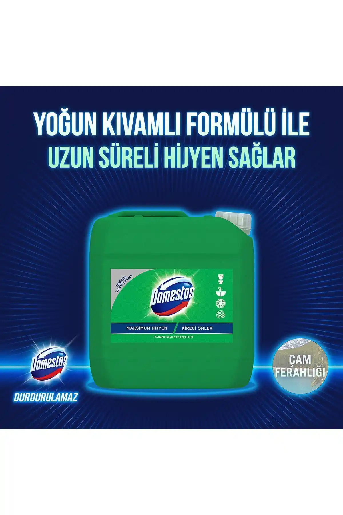 Domestos Çam Ferahlığı Yoğun Kıvamlı Çamaşır Suyu: Güçlü Temizlik ve Ferah Kokusu Sağlar