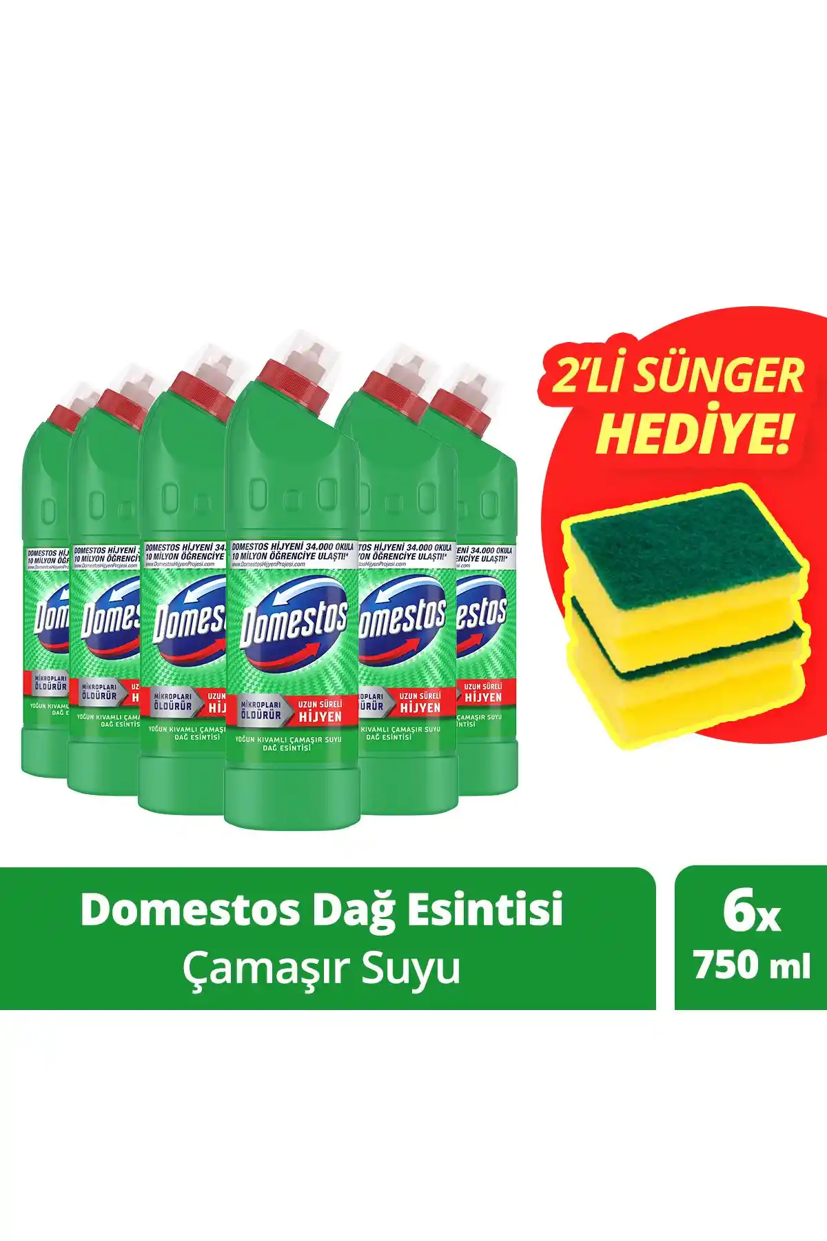Domestos Çamaşır Suyu Dağ Esintisi: Güçlü Temizlik ve Ferah Koku Sunan Hijyen Ürünü