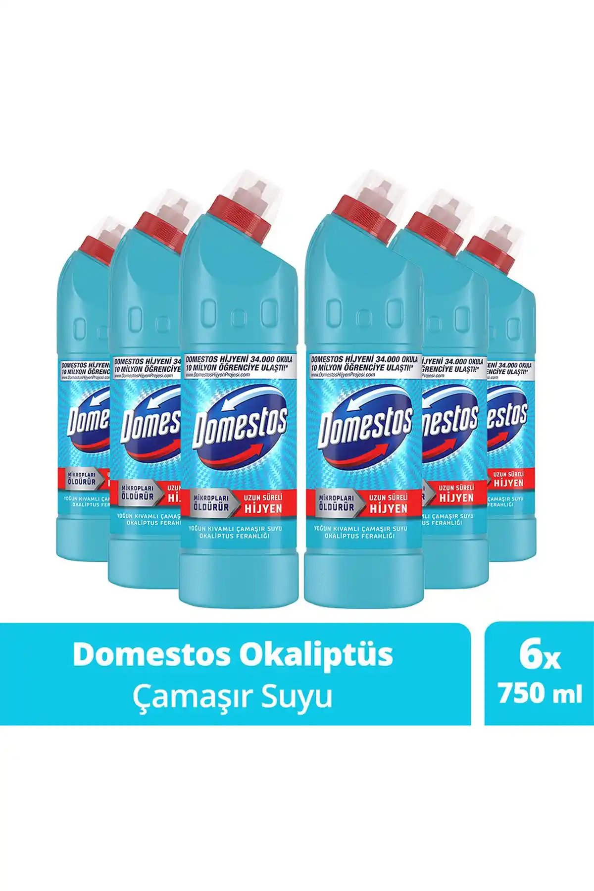 Domestos Çamaşır Suyu Yoğun Kıvamlı Okaliptus Ferahlığı – Güçlü Temizlik ve Hijyen Sağlar