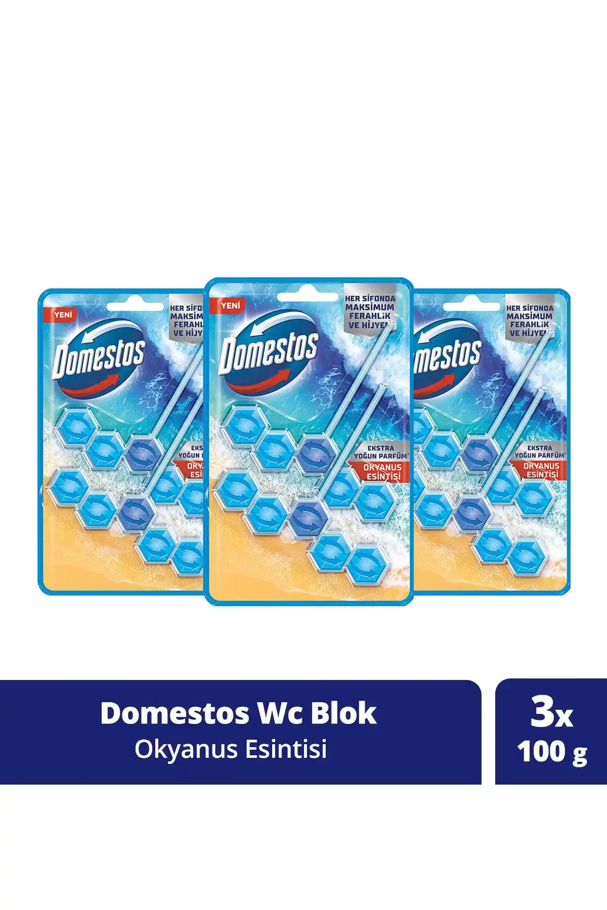 Domestos Okyanus Esintisi Tuvalet Bloğu Hijyen ve Ferahlık Sağlayan Temizlik Çözümü