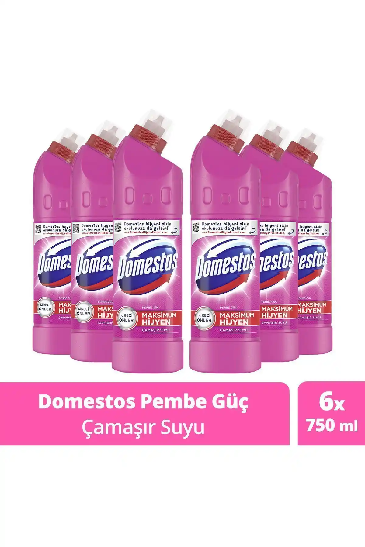Domestos Pembe Güç Çamaşır Suyu 750 ml ile Hijyenik ve Ferah Temizlik Çözümü