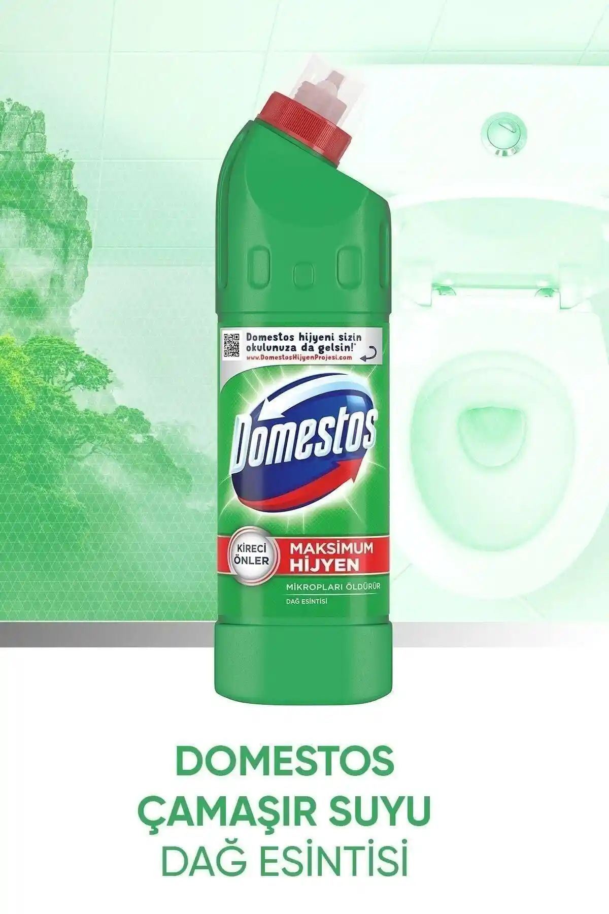 Domestos Yoğun Kıvamlı Çamaşır Suyu Türkiye Menşei Güçlü Temizlik ve Ferahlık Sağlar