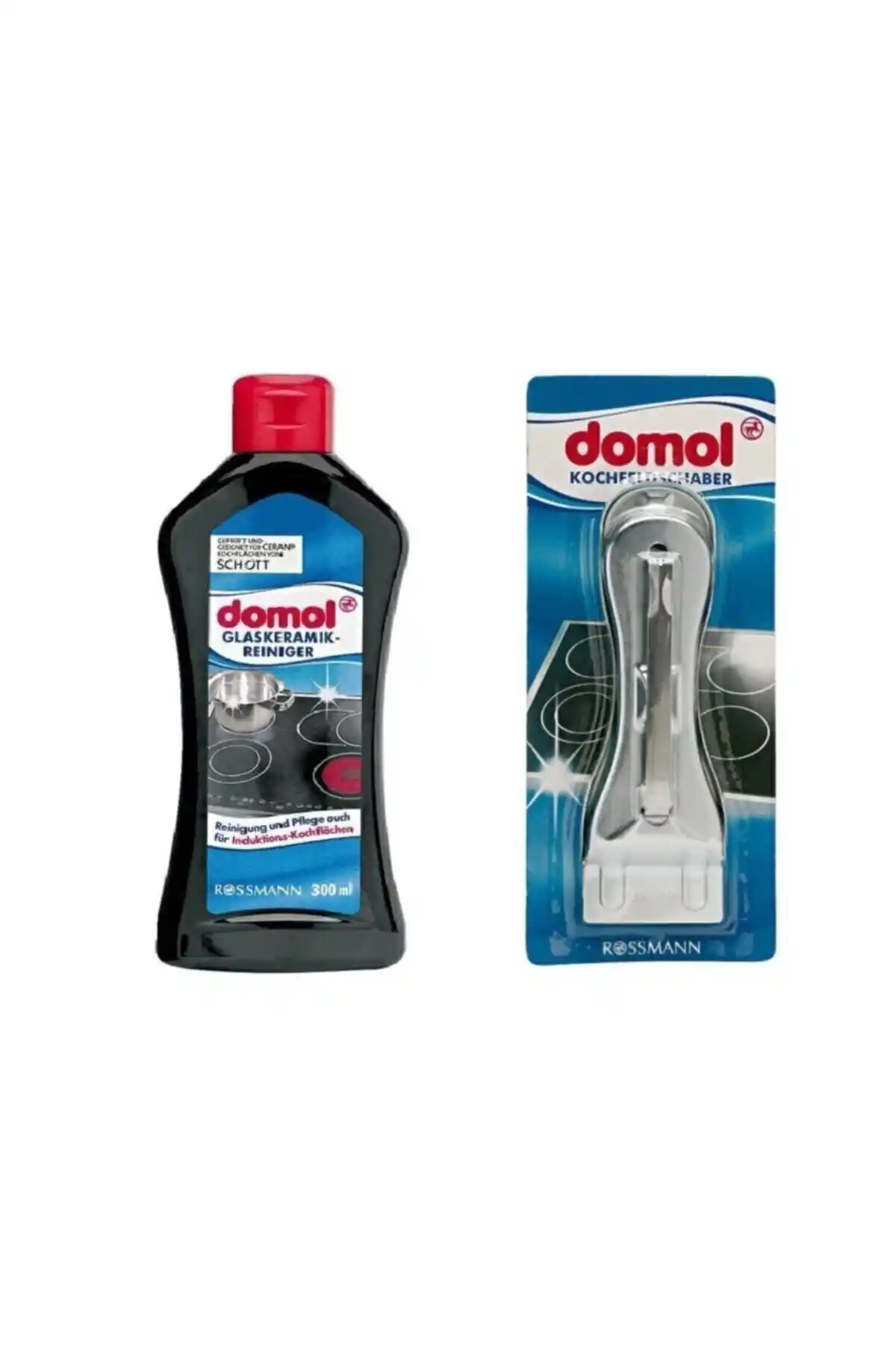 Domol Cam Seramik Temizleyici ve Temizleme Malası ile Parlak ve Güvenli Yüzey Temizliği