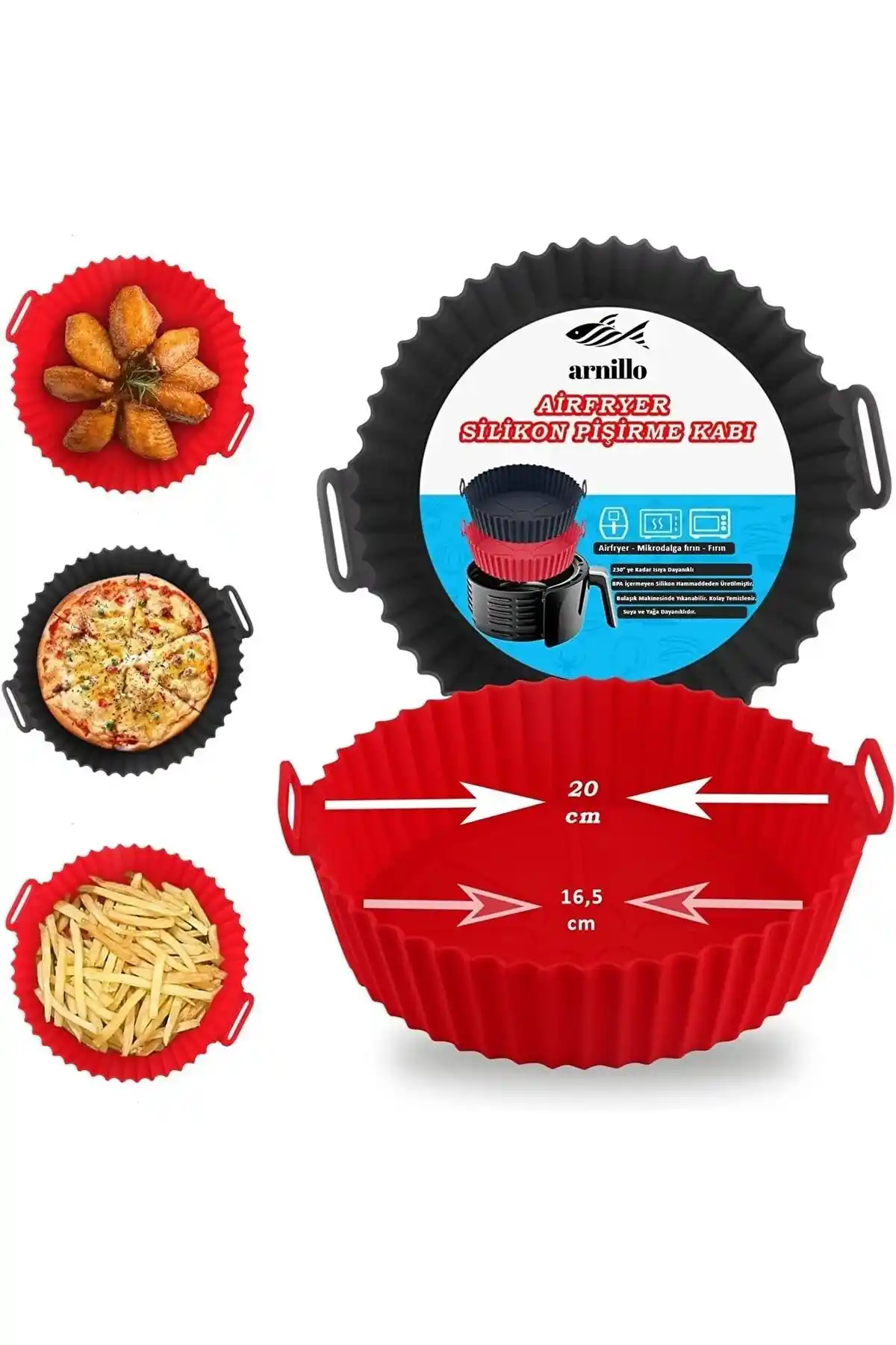 EARABUL Arispa ve Seram Collection Airfryer Silikon Pişirme Kabı Karşılaştırması