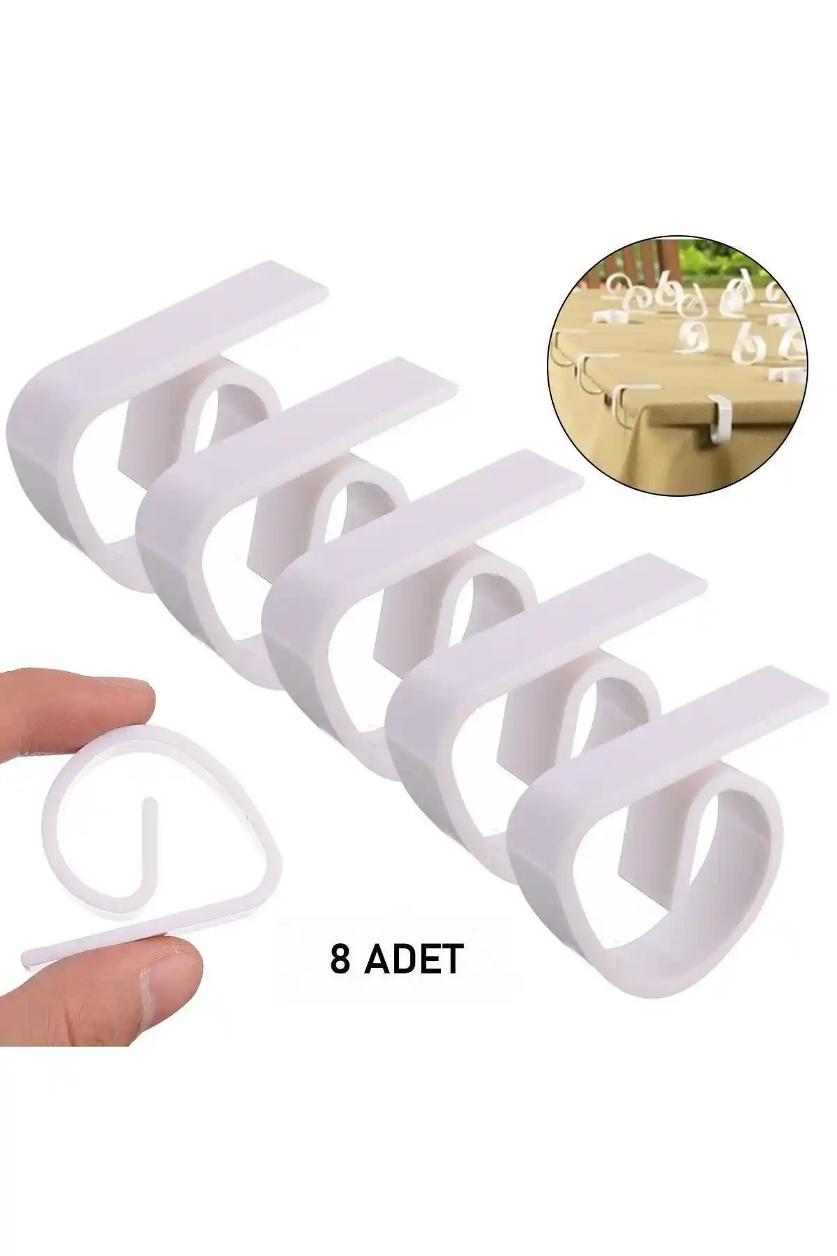 EkoStore 8'li Masa Örtüsü Tutacağı ile Masa Düzeninizi Güvence Altına Alın