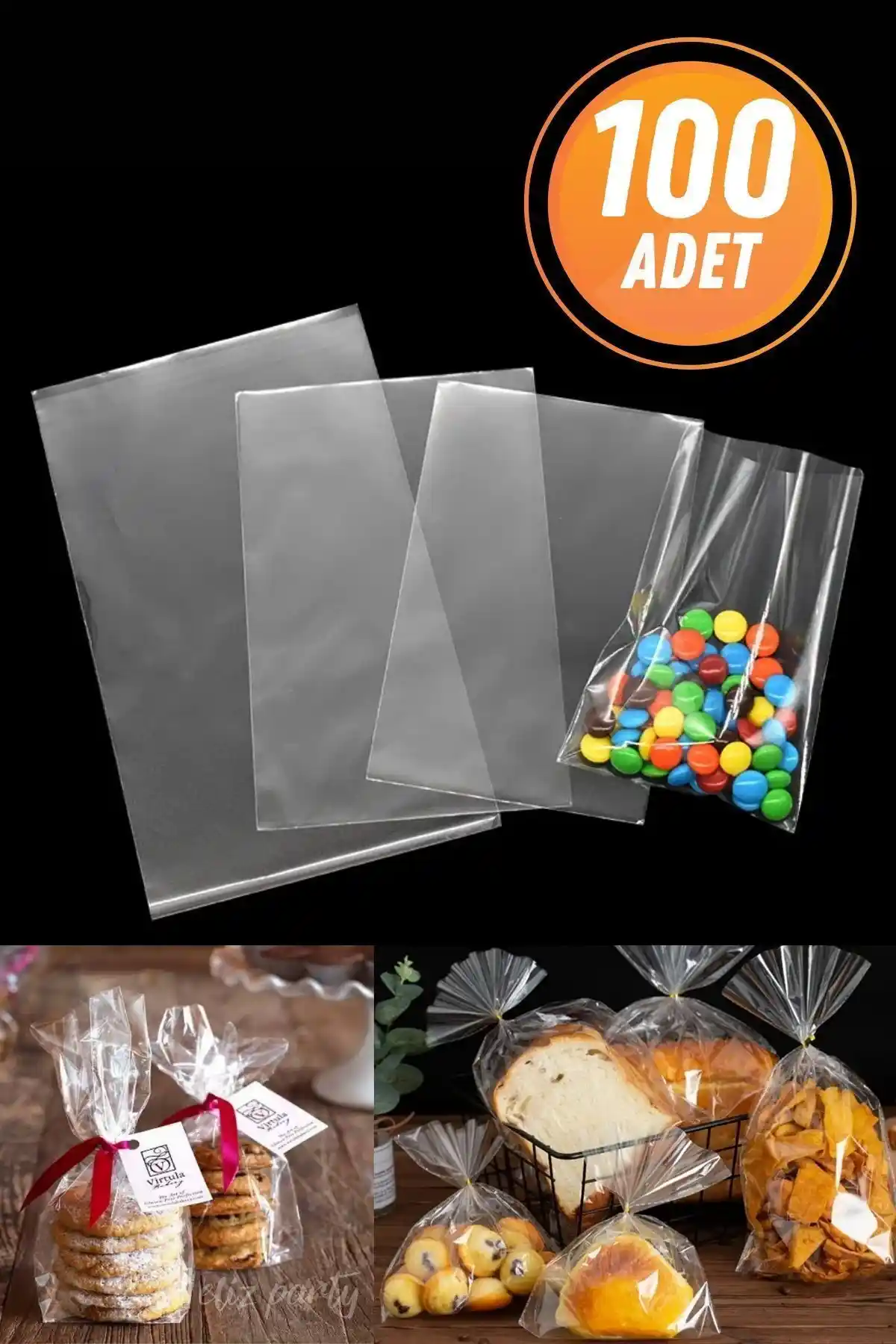 Eliz Party ve YOK YOK AMBALAJ Parlak Bantsız Jelatin Poşetleri Karşılaştırması
