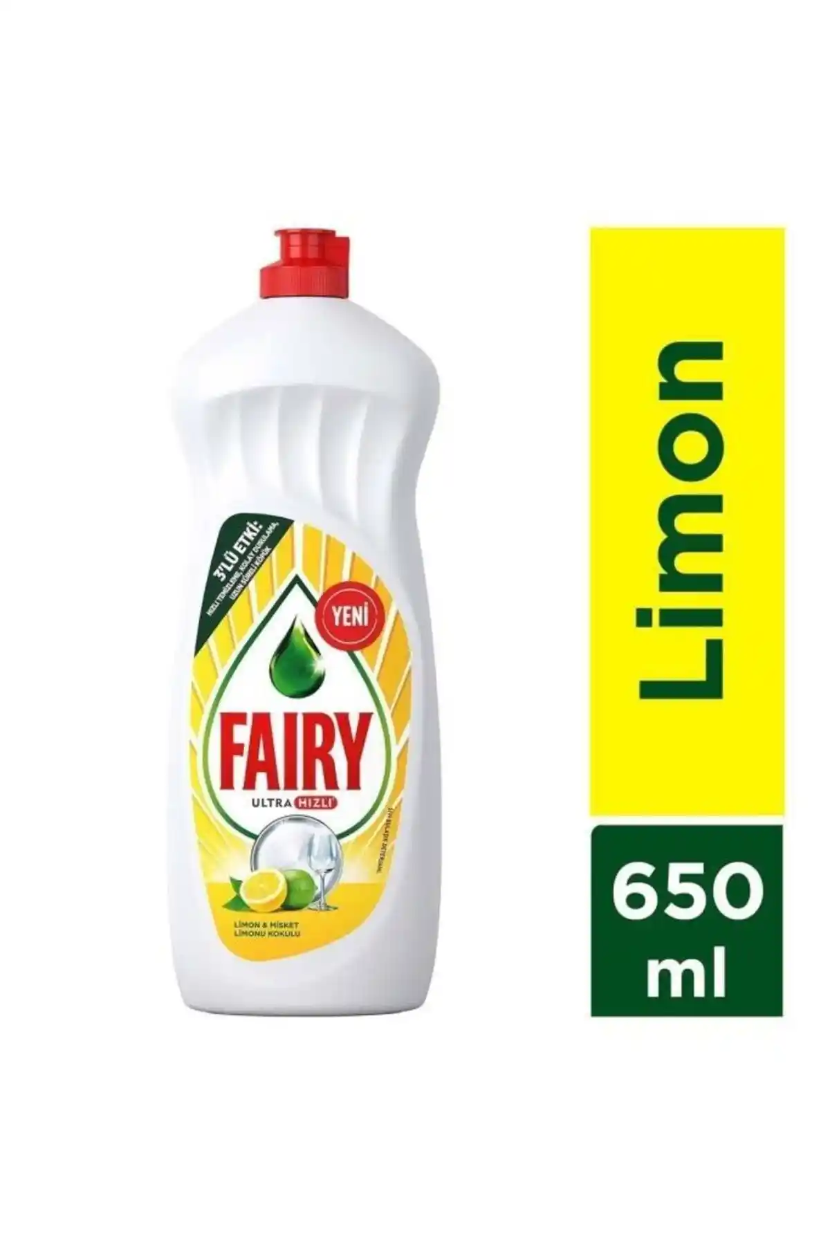 Fairy 650 ml Limon Kokulu Sıvı Deterjan: Etkili ve Organik Temizlik Çözümü