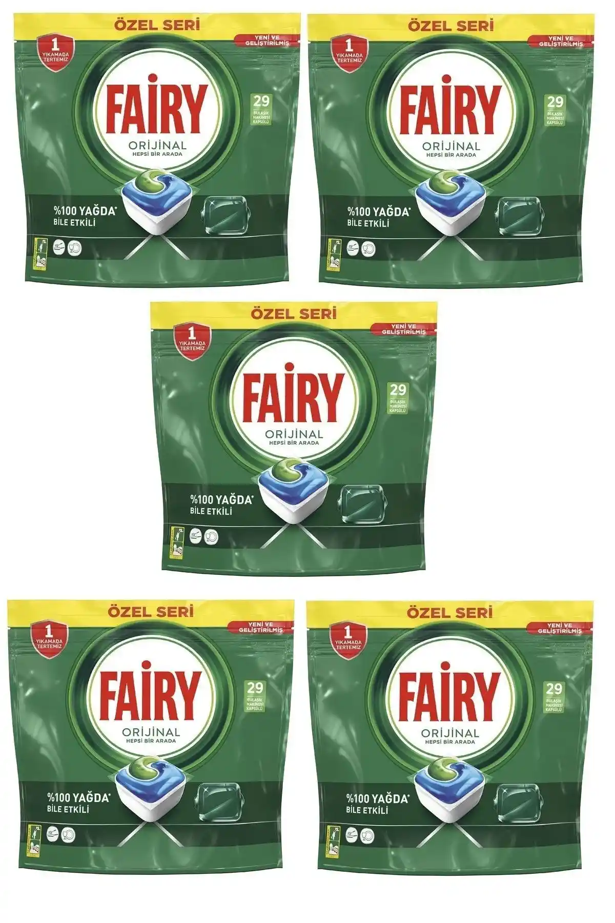 Fairy Orijinal Green Hepsi Bir Arada Tablet: Pratik ve Etkili Bulaşık Temizliği Çözümü