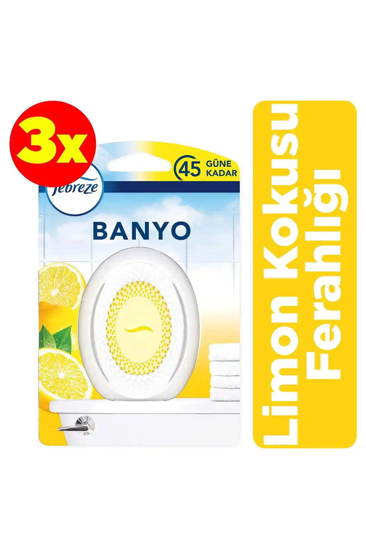Febreze Banyo Hava Ferahlatıcı Limon Kokusu Uzun Süre Kalıcı ve Kullanımı Kolay