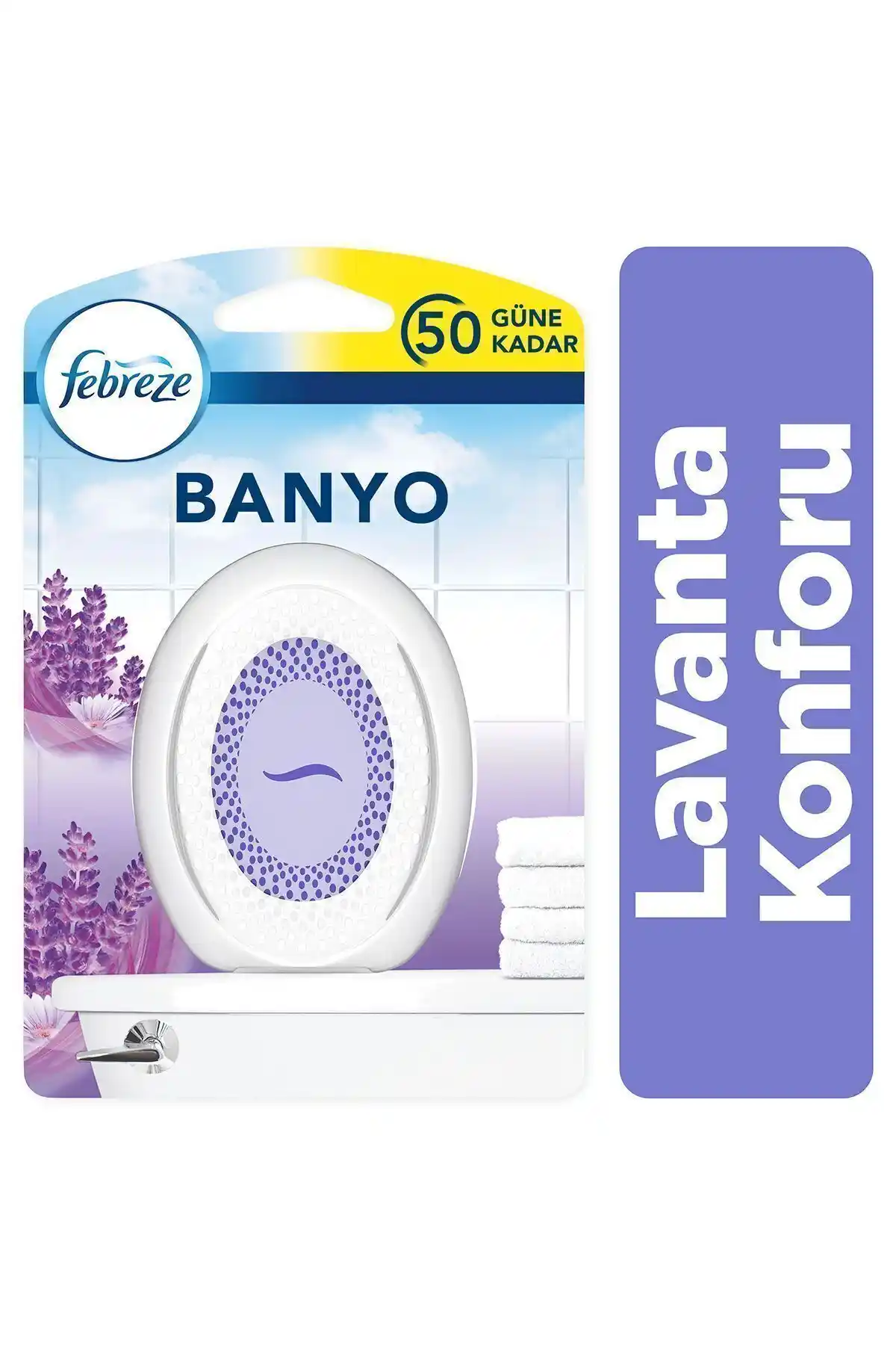 Febreze Lavanta Hava Ferahlatıcı Banyo Oda Kokusu Uzun Süre Kalıcı ve Doğal Aromalı