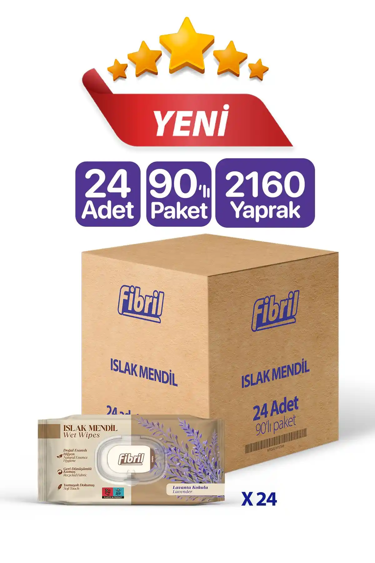 Fibril Lavanta Kokulu Islak Mendil: Doğal ve Çok Amaçlı Temizlik Çözümünüz