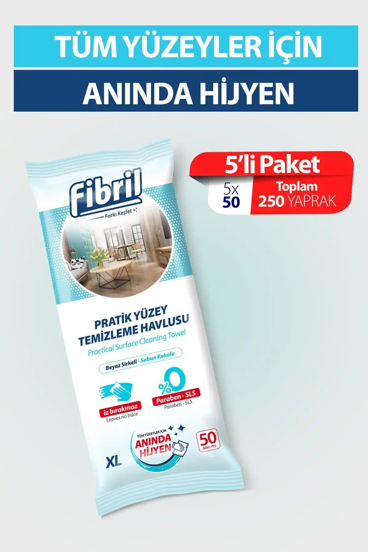 Fibril Yeni Pratik Yüzey Temizlik Havlusu: Etkili ve Ekonomik Temizlik Çözümü