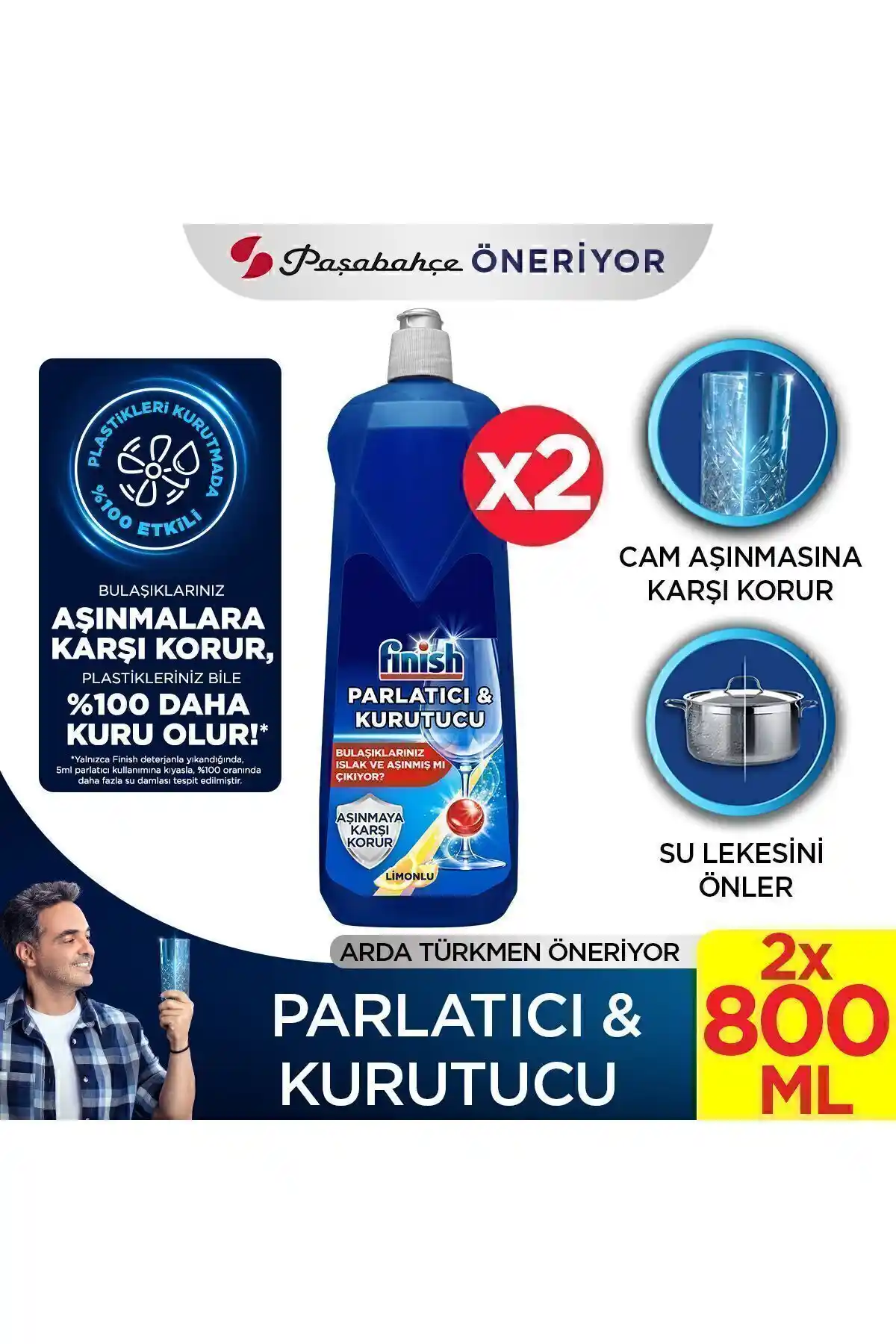 Finish Bulaşık Makinesi Parlatıcı ve Kurutucu Limon Aromasıyla Mükemmel Temizlik