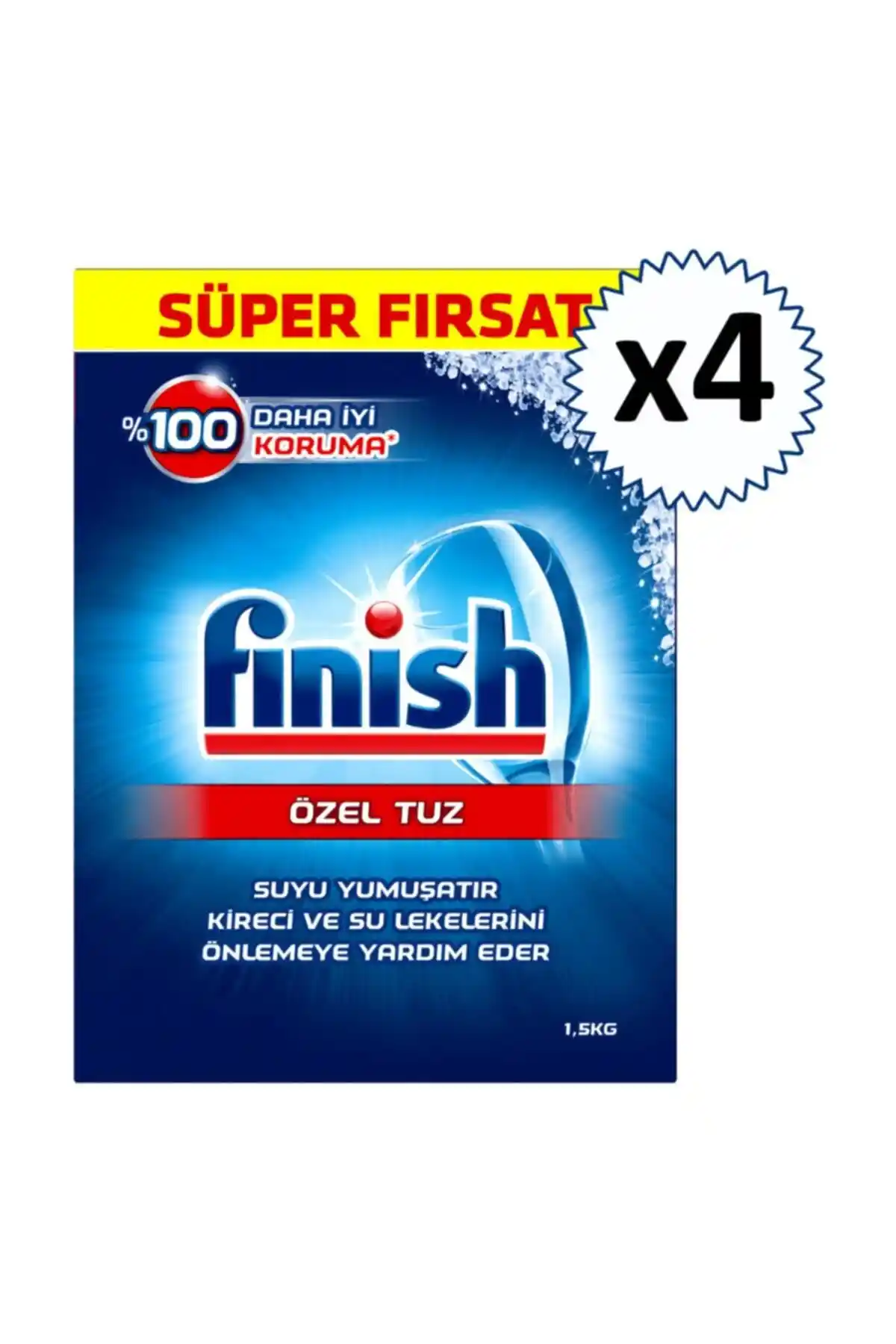 Finish Bulaşık Makinesi Tuzu 1,5 Kg Paketler ile Güçlü Temizlik ve Uzun Ömür