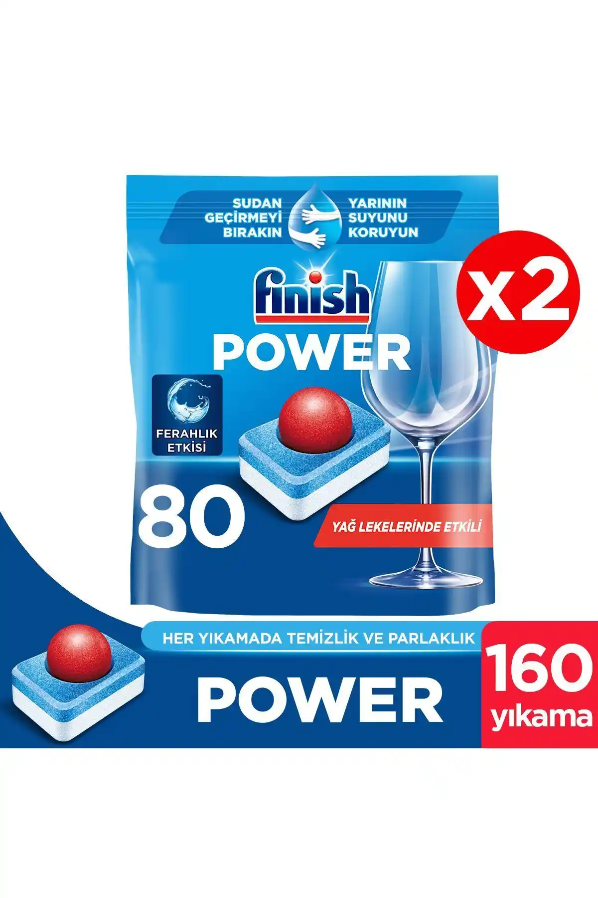 Finish Hepsi Bir Arada Bulaşık Makinesi Deterjanı Kapsülleri 160 Adet Güçlü Temizlik ve Parlaklık Sağlar