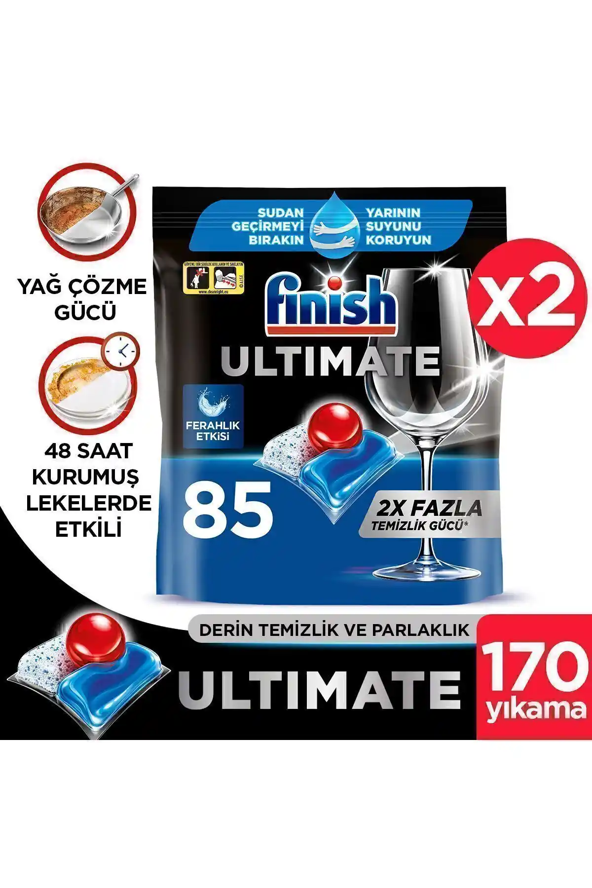Finish Ultimate Hepsi Bir Arada Bulaşık Makinesi Deterjanı - Yüksek Performans ve Çevre Dostu Temizlik
