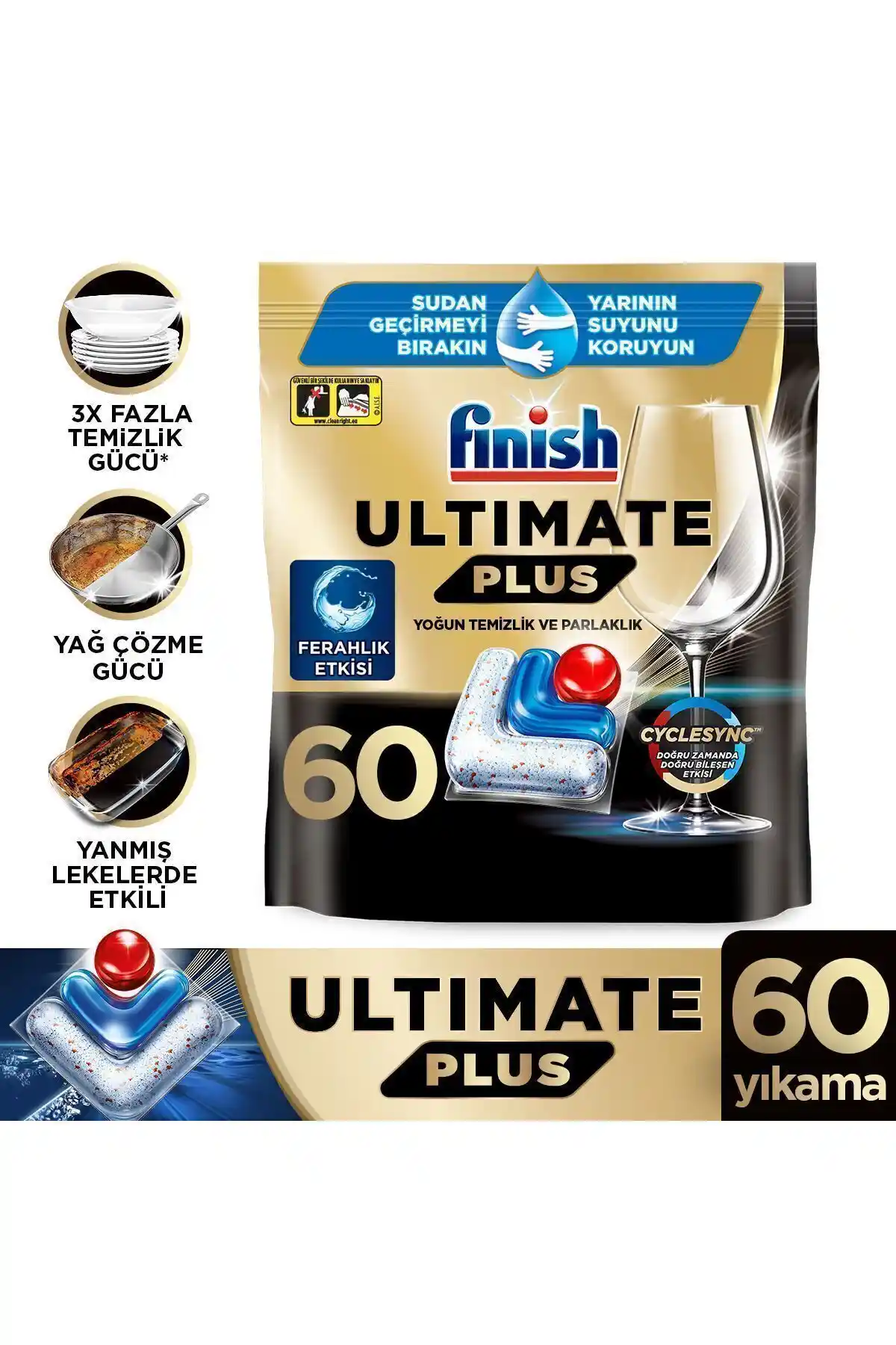 Finish Ultimate Plus Hepsi Bir Arada 60 Kapsül ve 75 Adet Deterjan Karşılaştırması
