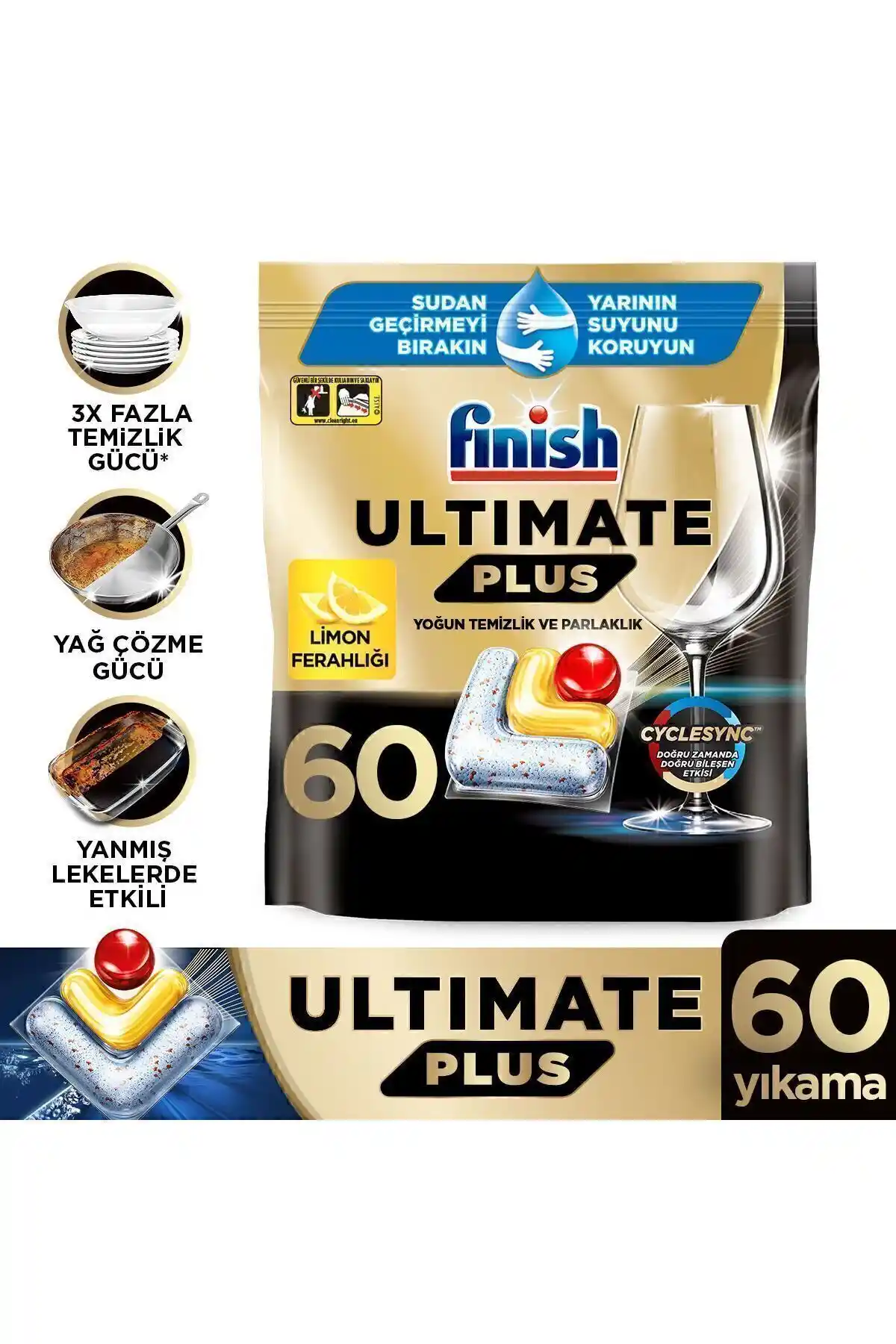 Finish Ultimate Plus Hepsi Bir Arada Bulaşık Makinesi Deterjanı: Yoğun Kullanım İçin Güçlü Temizlik Çözümü