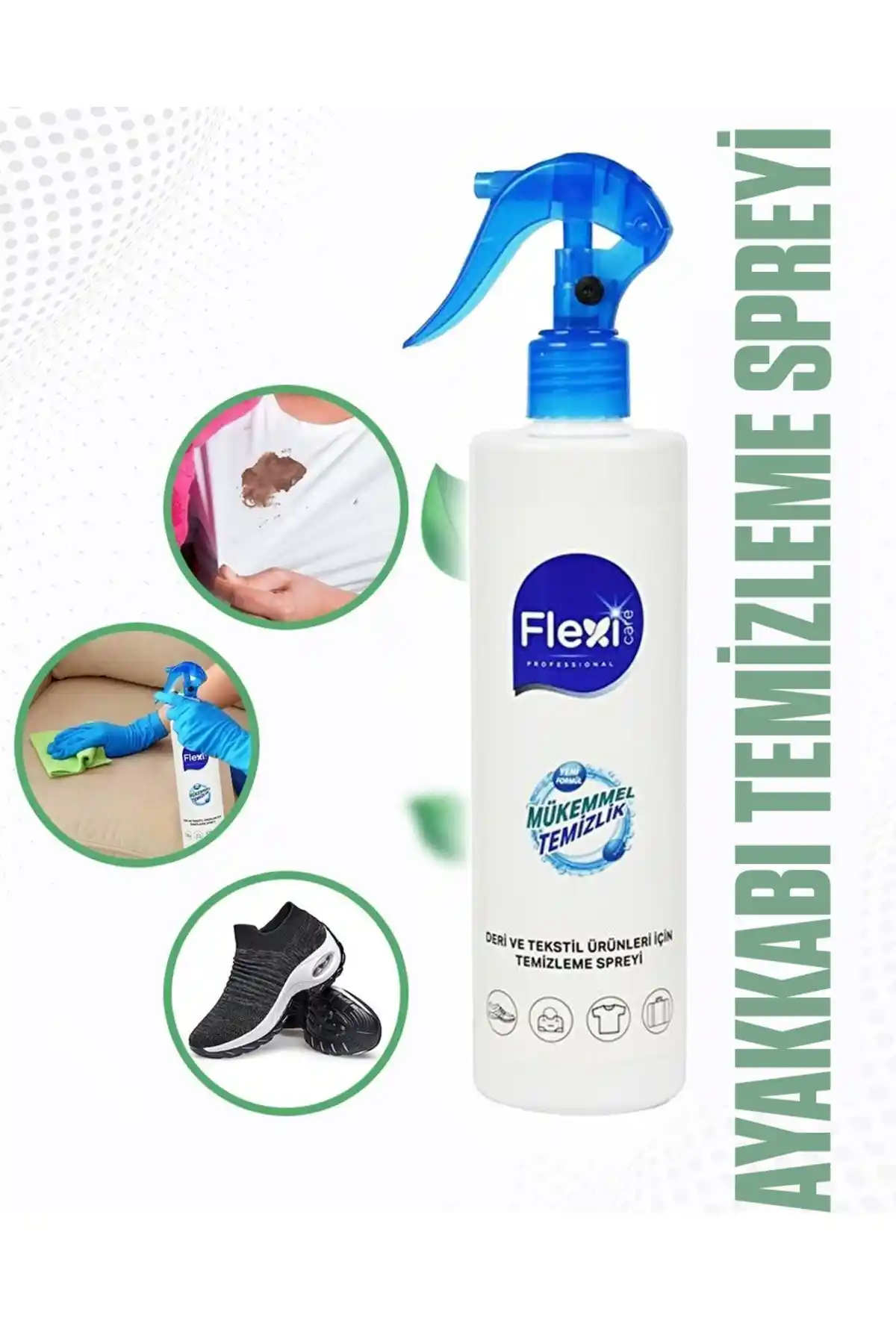 FlexiCare Ayakkabı ve Kumaş Temizleme Spreyi: Çok Yönlü ve Doğal Temizlik Çözümü