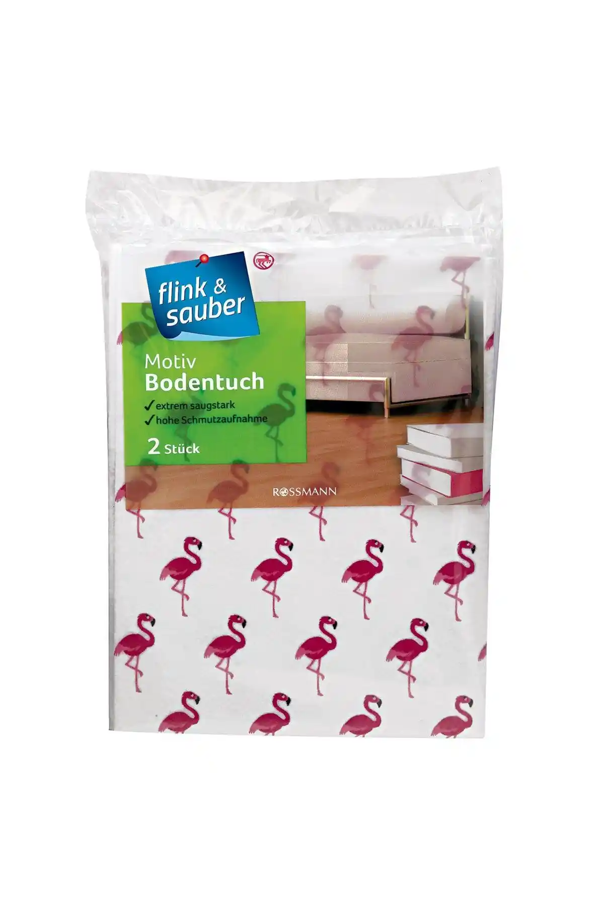 Flink Sauber 2'li Desenli Mikrofiber Yer Bezi Pratik ve Çok Yönlü Temizlik Çözümü