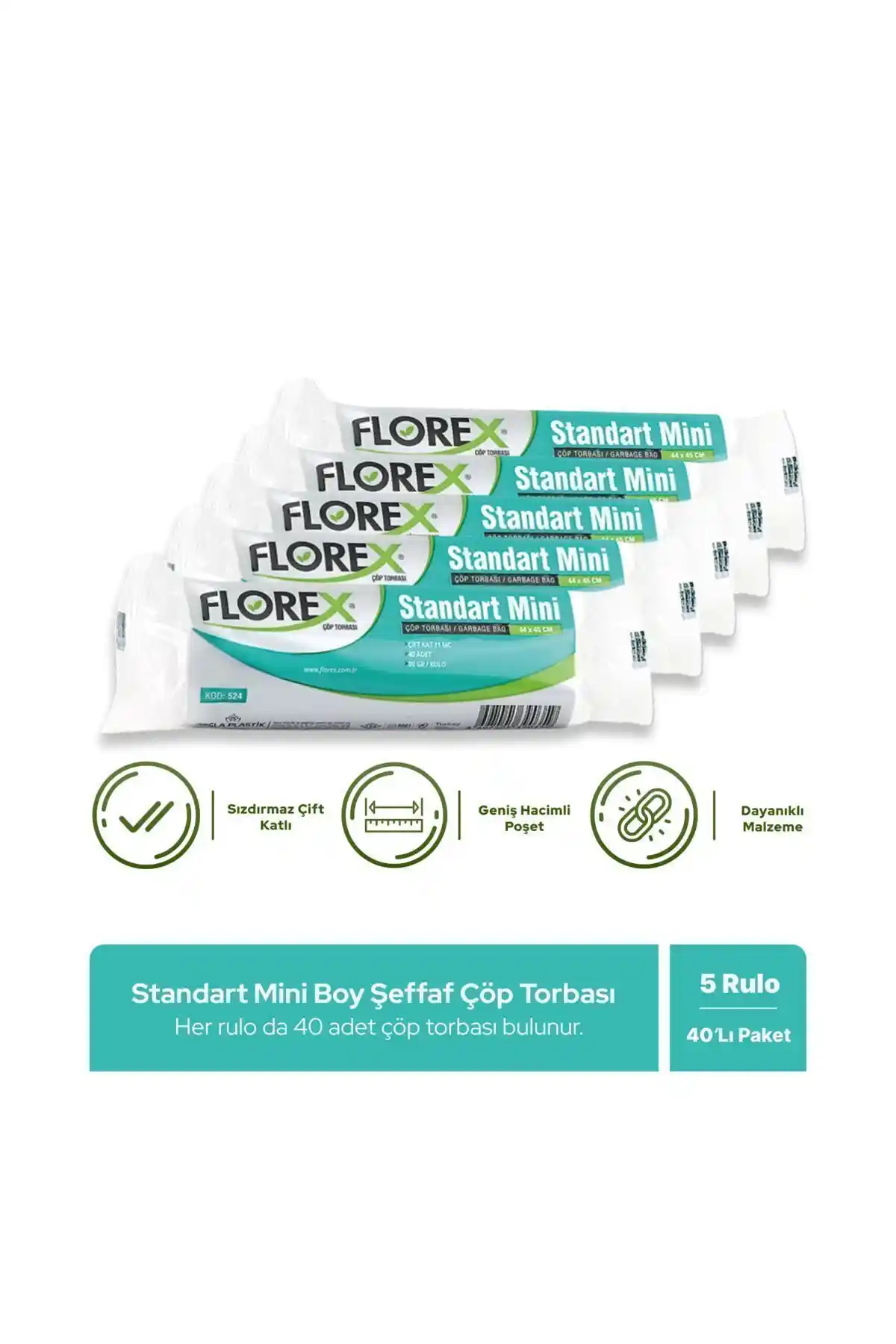 Florex Standart Mini Boy Çöp Poşeti: Dayanıklı ve Pratik Temizlik Çözümü