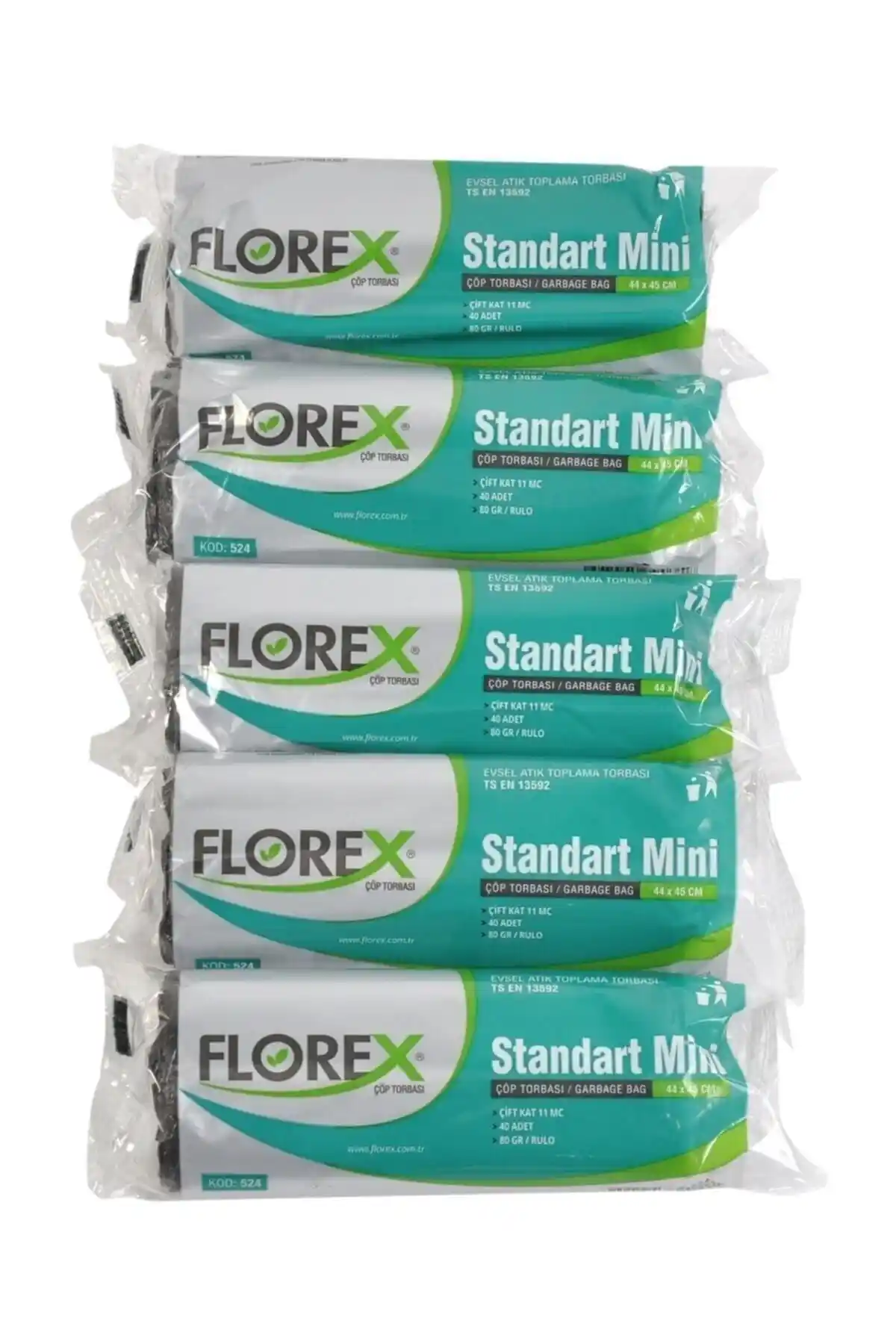Florex Standart Mini Şeffaf Çöp Torbası Pratik ve Ekonomik Çözüm 44x45 cm