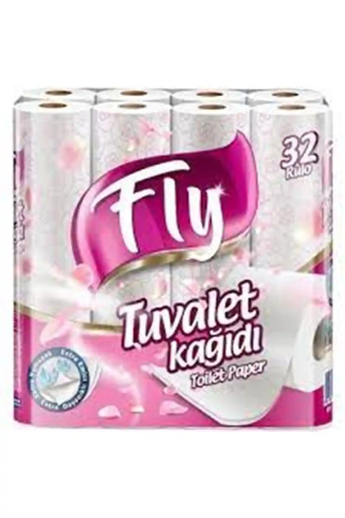 Fly Tuvalet Kağıdı 32'li Paket: Ekonomik ve Dayanıklı 2 Katlı Desenli Tuvalet Kağıdı