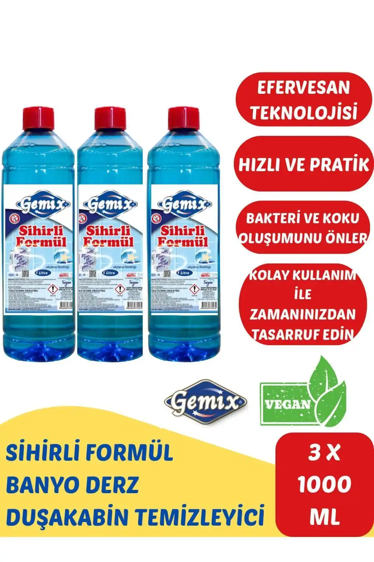 GemiX Sihirli Formül Mavi Su Fayans Derz Duşakabin Temizleyici Özellikleri ve Kullanım İpuçları