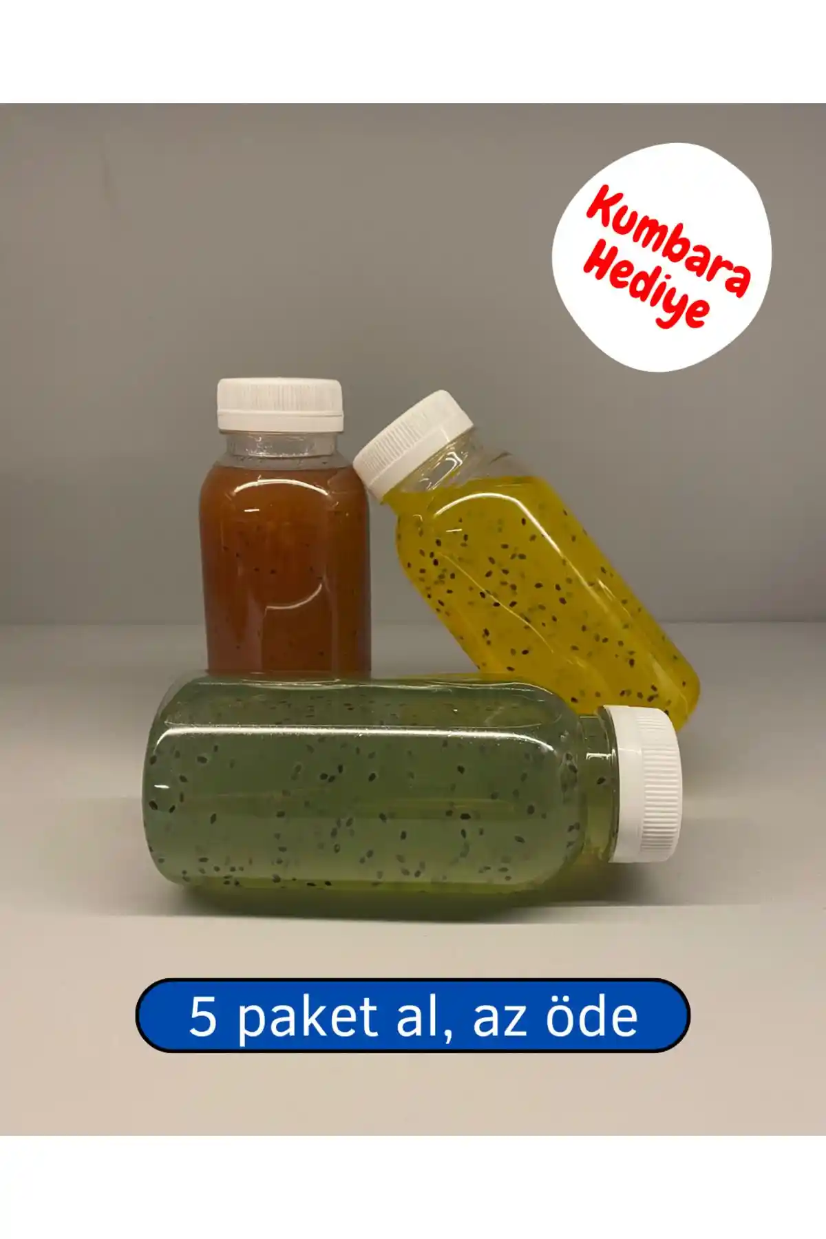 Genel Markalar 23 Adet 250 ml Yuvarlak Tasarımlı Detox ve Meyve Suyu Şişesi
