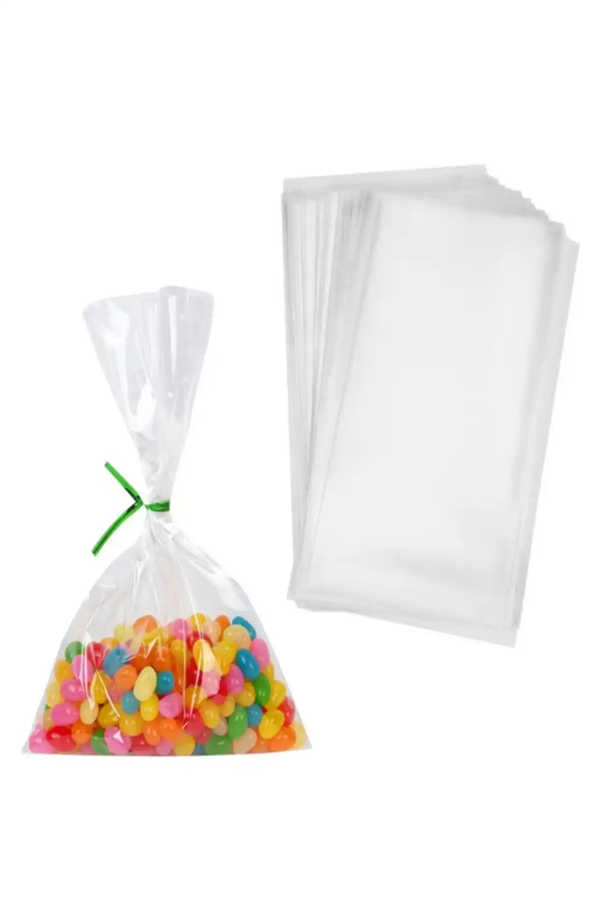 Genel Markalar Şeffaf Kurabiye Poşeti 10x20 cm dayanıklı ve kullanışlı paketleme seçeneği