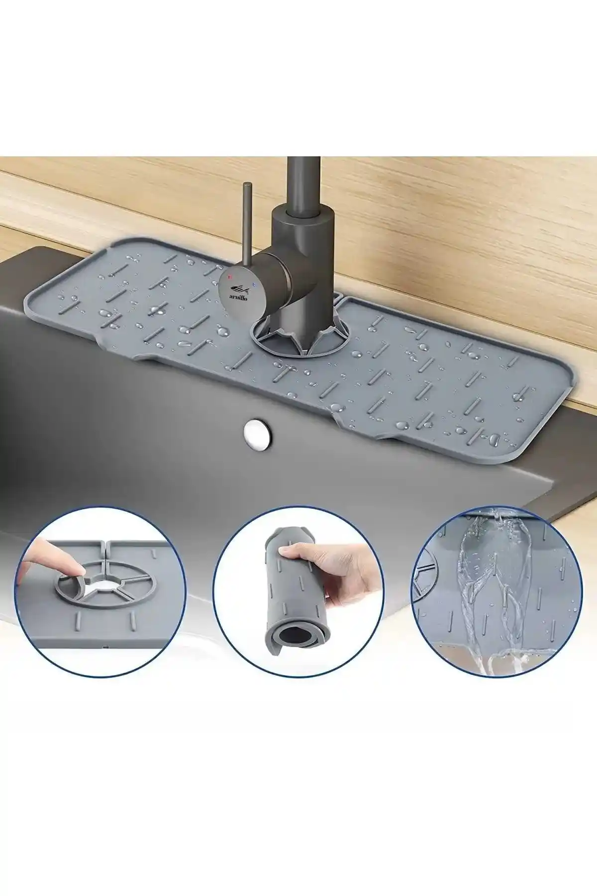 Genel Markalar Su Tutucu Musluk Matı ile Mutfak ve Banyo Alanlarınızı Koruyun