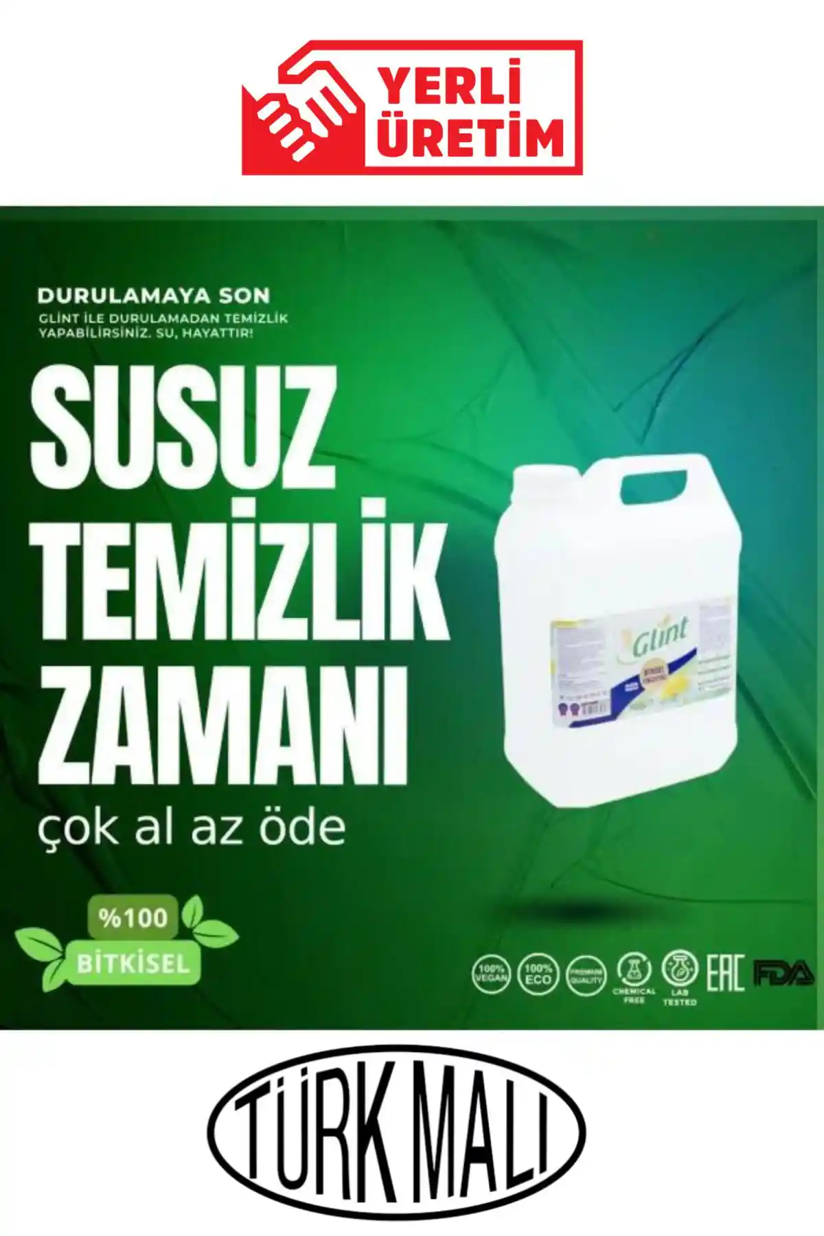Glint %100 Bitkisel Çok Amaçlı Temizleyici: Doğal ve Güçlü Temizlik Çözümü
